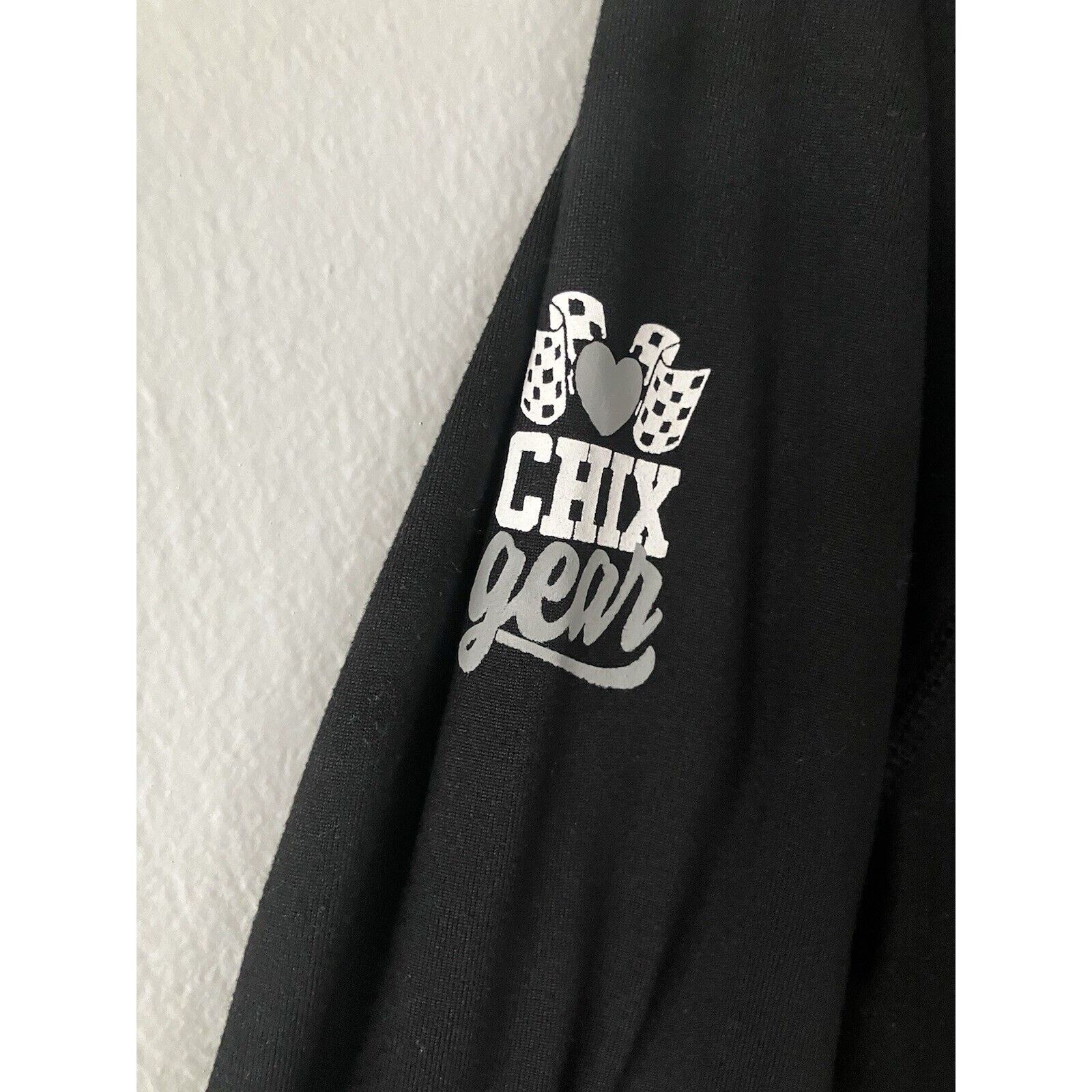 Chito Chix Gear women's Racing racer shirt Medium M Black NWOT Size M / US 6-8 / IT 42-44 - 4 Thumbnail