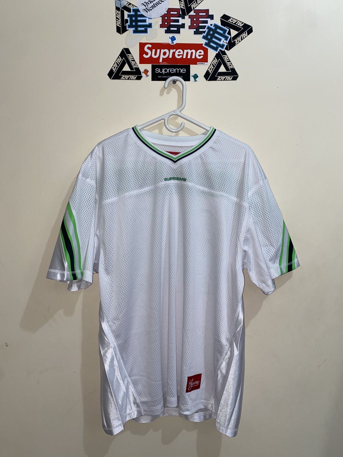 Supreme Supreme Jacquard Rib Football Jersey White Size US XL / EU 56 / 4 - 3 Thumbnail