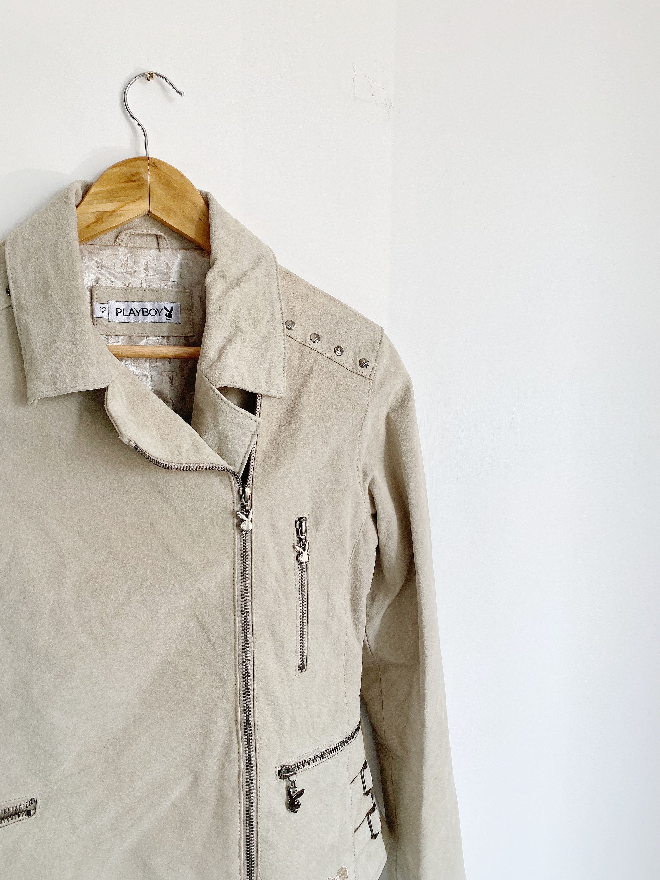 Playboy × Vintage Vintage Playboy Leather Jacket Biker Style Size M / US 6-8 / IT 42-44 - 4 Thumbnail