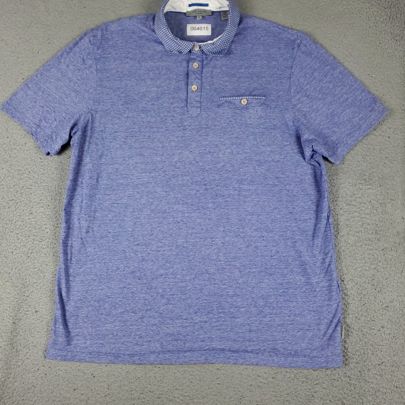 Ted Baker Ted Baker London Polo Shirt Mens Size 5 Blue Pocket Casual Short Sleeve Size US S / EU 44-46 / 1 - 2 Thumbnail