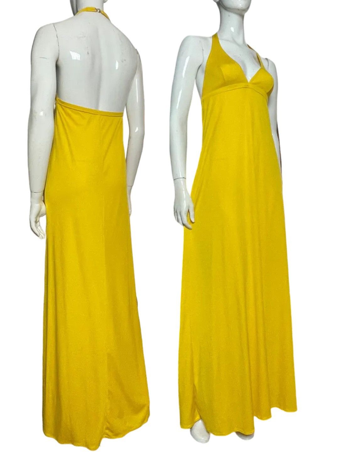 image of Vintage 1970S Slix Sun Maxi Dress in Yellow, Women's (Size XS)