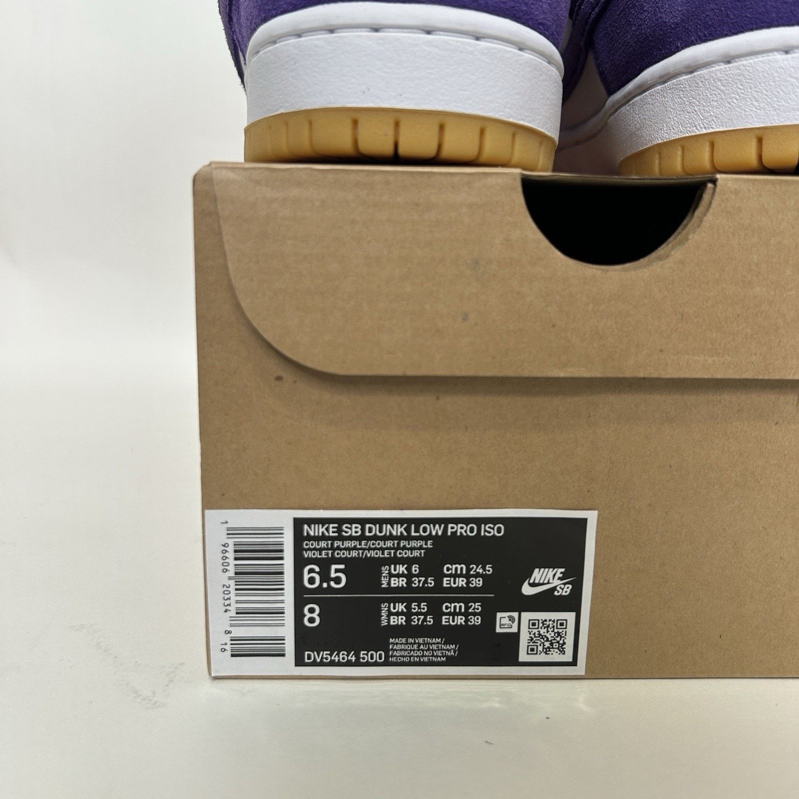 Nike Nike SB Dunk Low Pro ISO Orange Label “Court Purple Gum” Size US 6.5 / EU 39-40 - 5 Thumbnail