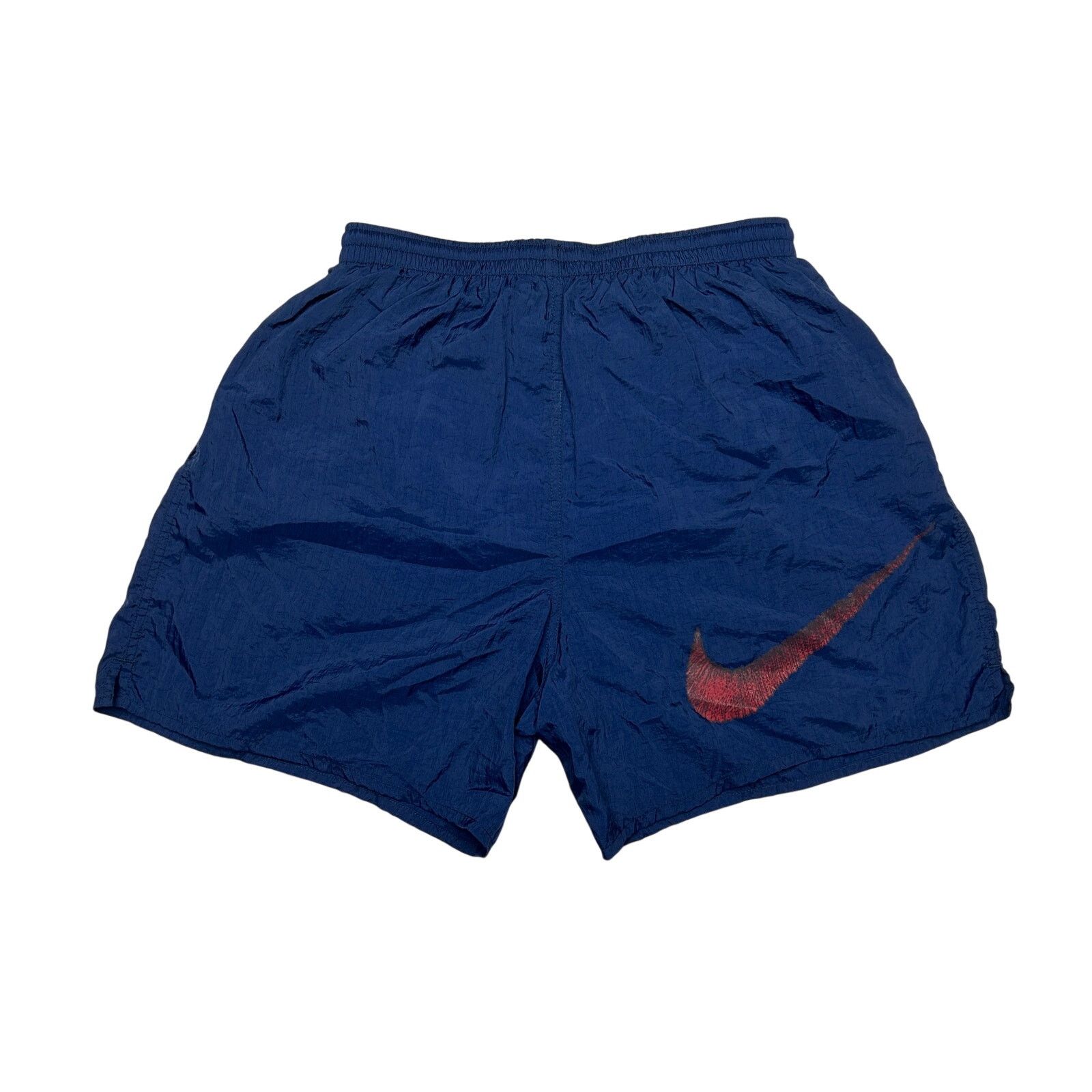 Nike × Vintage Vintage 90s Nike White Tag Big Swoosh 5" Shorts Men's M Size US 26 / EU 42 - 1 Thumbnail