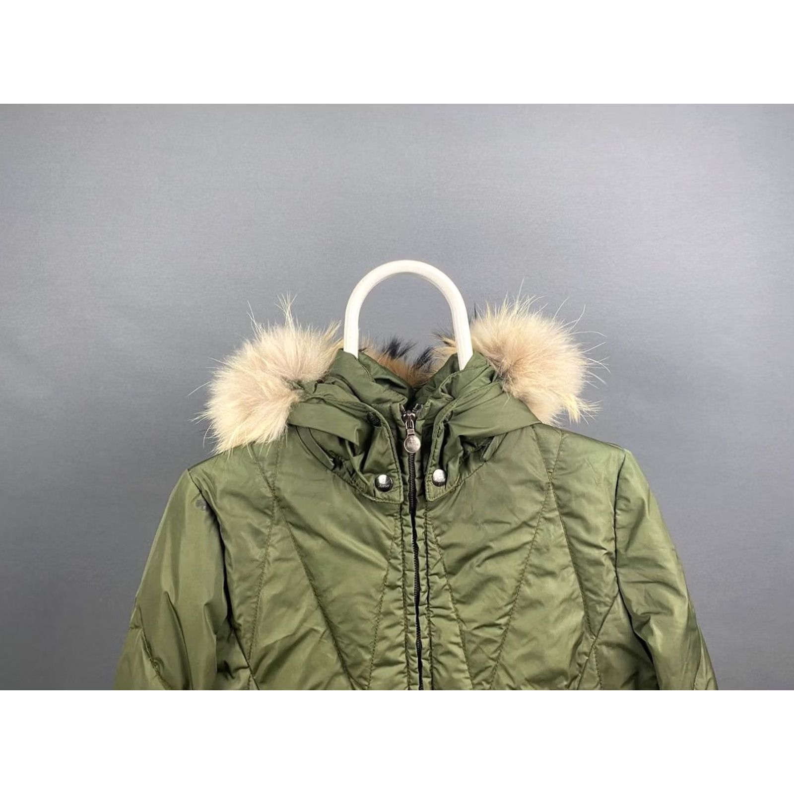 Vintage Authier Womens Quilted Jacket Long Sleeve Zip Hooded Green 8 Ski Coat All Seasons Casual Formal Womens Size M / US 6-8 / IT 42-44 - 7 Thumbnail