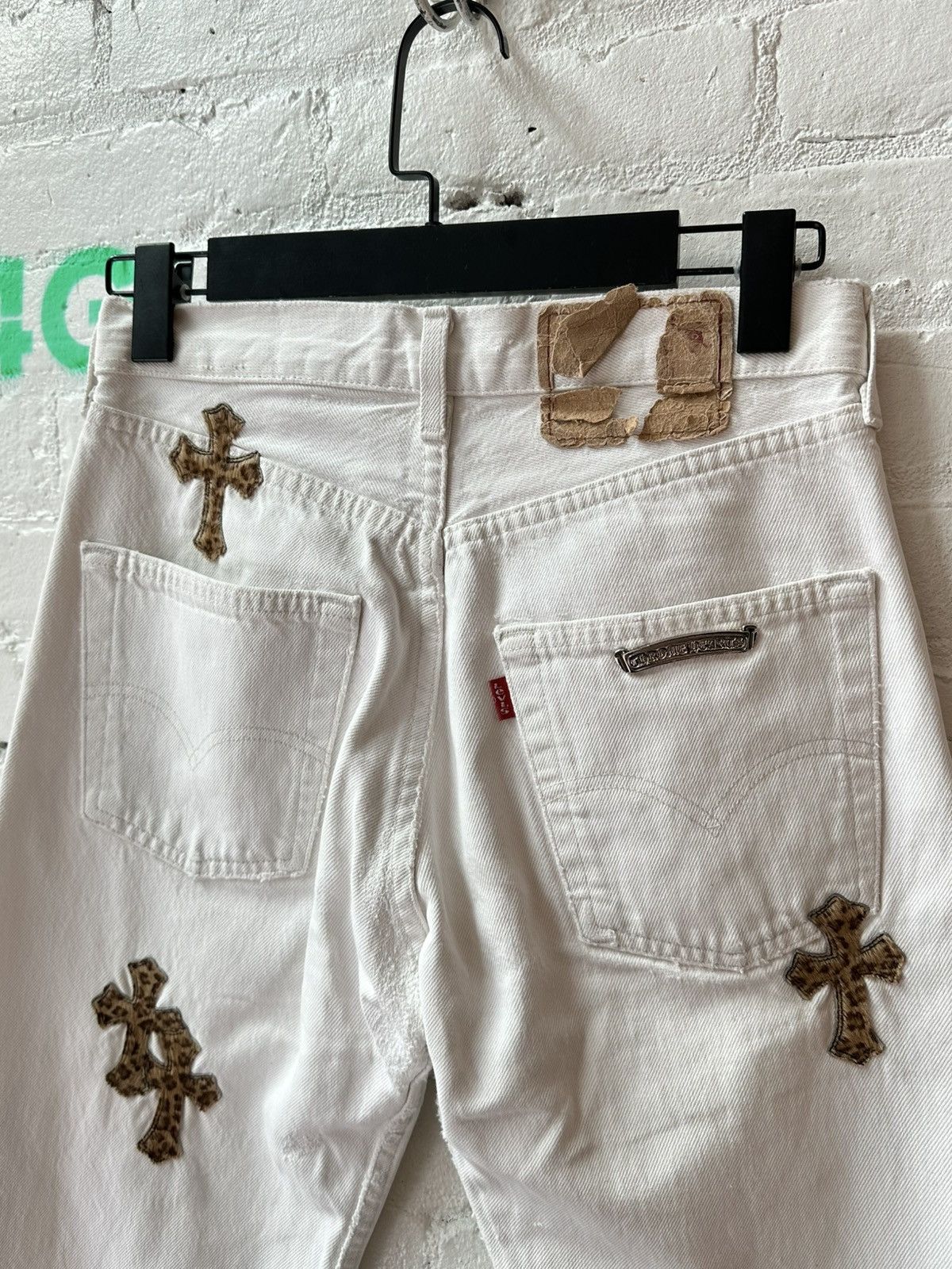 Chrome Hearts CHROME HEARTS WHITE CHEETAH PATCH DENIM Size US 26 / EU 42 - 4 Thumbnail