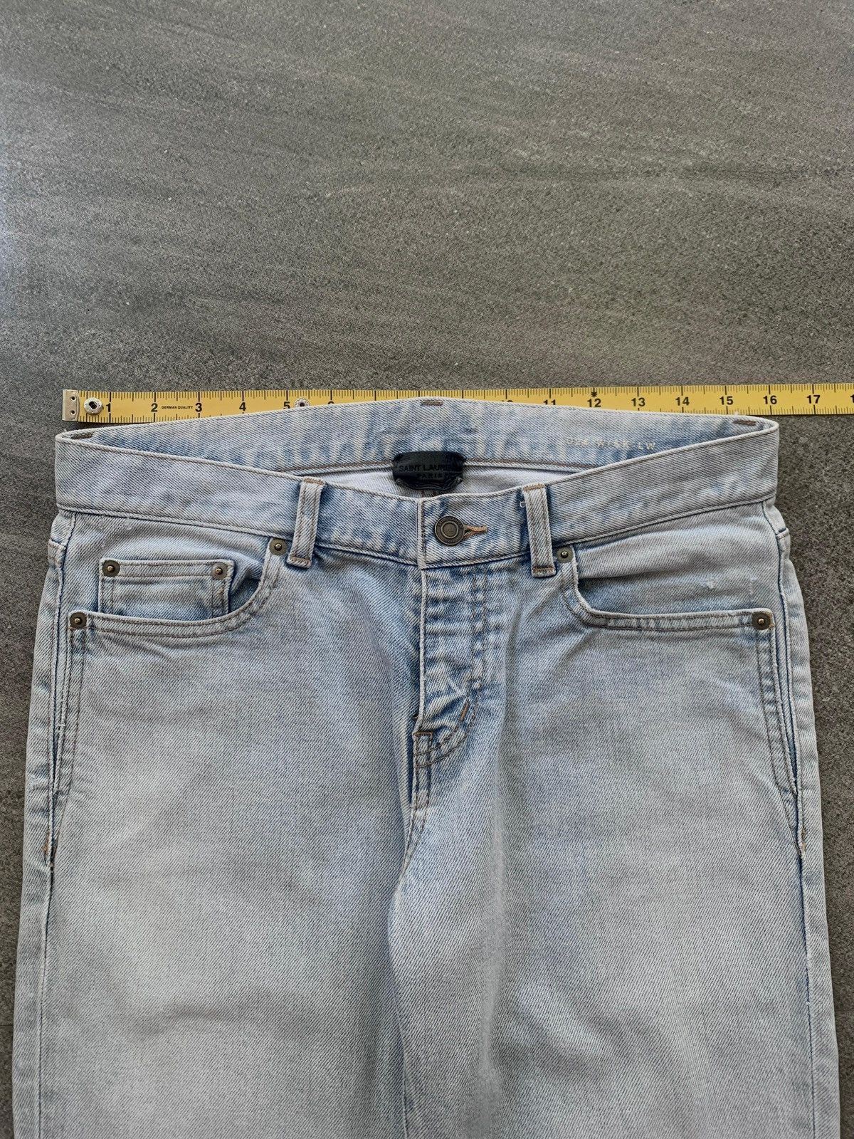 Saint Laurent Paris FREE TAX! D26 Skinny Light Wash Denim Jeans Size US 28 / EU 44 - 12 Thumbnail