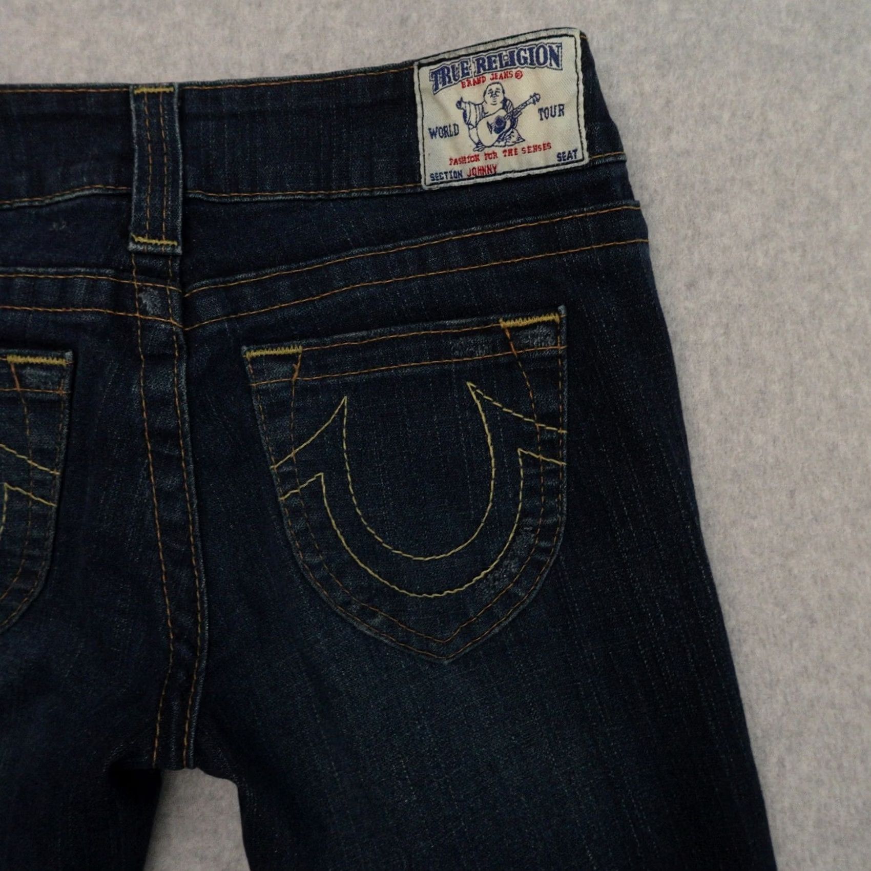 True Religion VINTAGE True Religion Jeans Women’s 27 (27X31) Johnny Super T Flap Low Rise Blue Skinny Embroidered Jeans Womens Size 27" / US 4 / IT 40 - 3 Thumbnail
