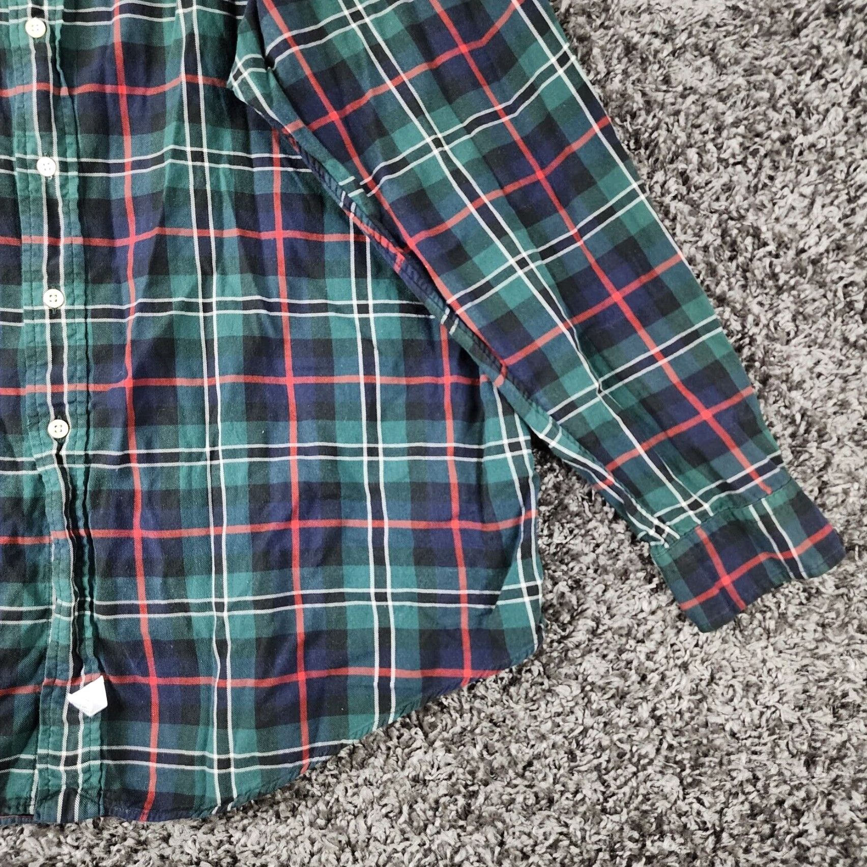 Ralph Lauren VINTAGE Ralph Lauren Shirt Plaid Made in USA XL Long Sleeve Button-Up Mens Green 90s USA Theme Size US XL / EU 56 / 4 - 2 Thumbnail