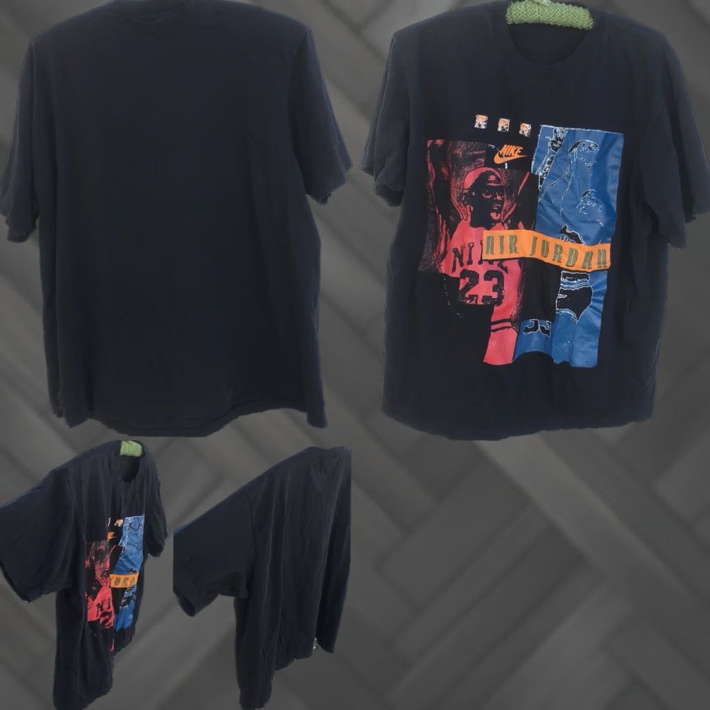 Nike VINTAGE Nike Michael Jordan T-Shirt 90s Graphic Print Crew Neck Short Sleeve Men L Black Canada Tag Size L Mens Size US L / EU 52-54 / 3 - 1 Thumbnail