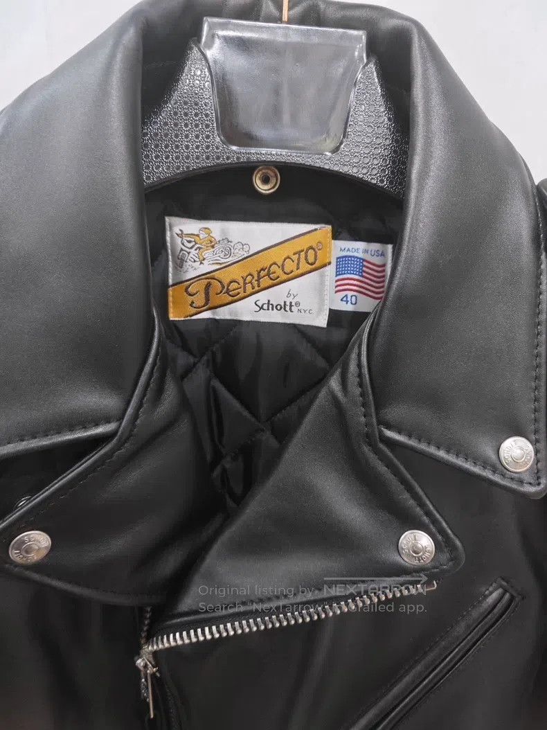Schott Schott Classic cable-stayed castrated cowhide motorcycle r Size US S / EU 44-46 / 1 - 2 Thumbnail