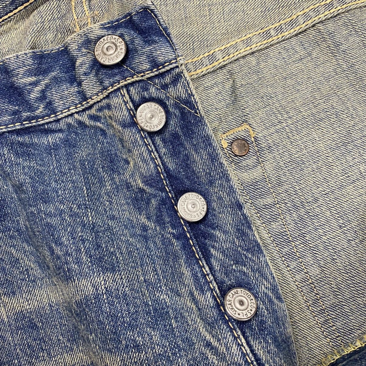 Japanese Brand × Sugar Cane × Vintage Sugarc Cane & Co. Selvedge Distressed Washed Denim Pants Size US 38 / EU 54 - 9 Thumbnail