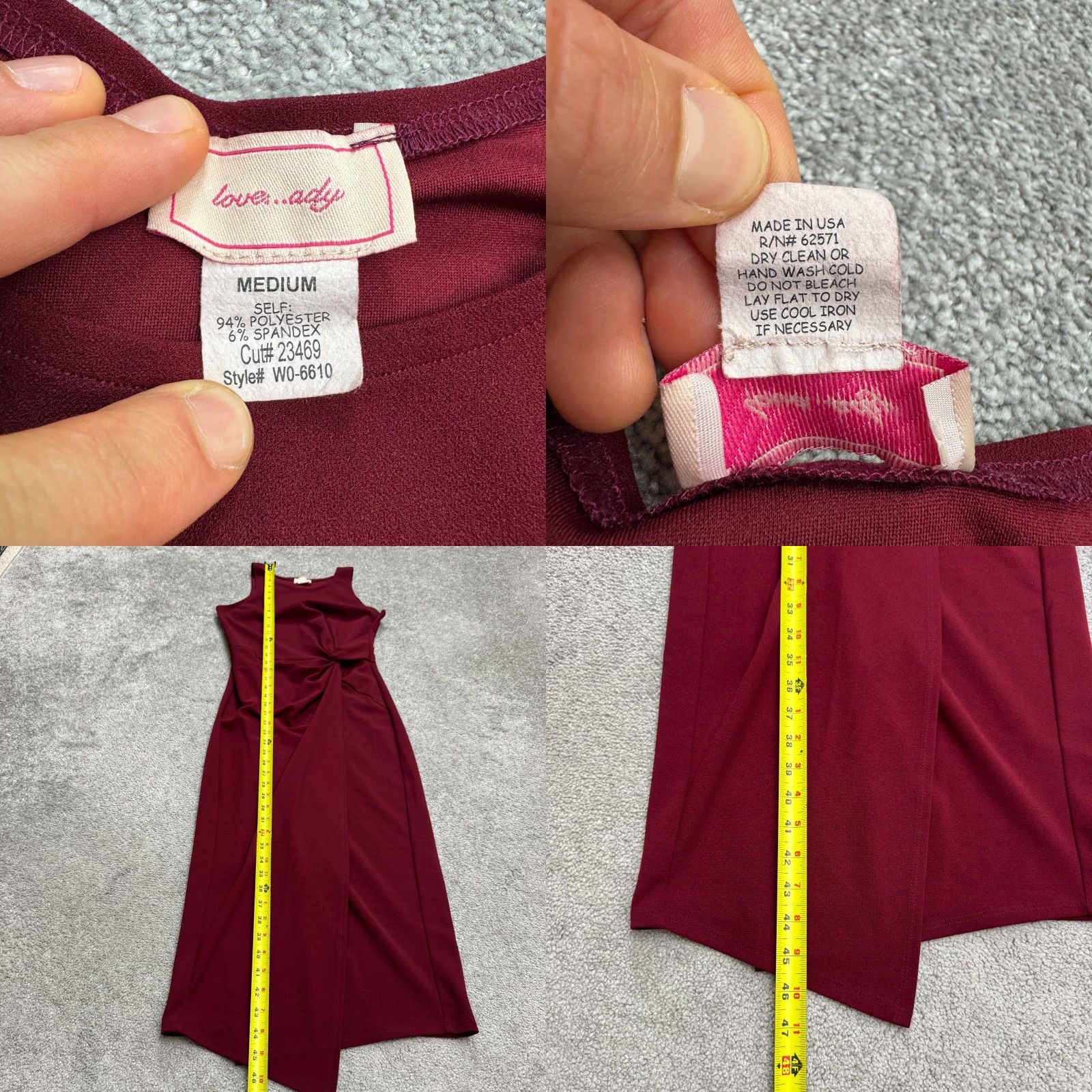 Twisted X Love...Ady Dress Halter Midi Wrap Red Sleeveless Twisted Front Women's M Burgundy Red Size M / US 6-8 / IT 42-44 - 8 Thumbnail