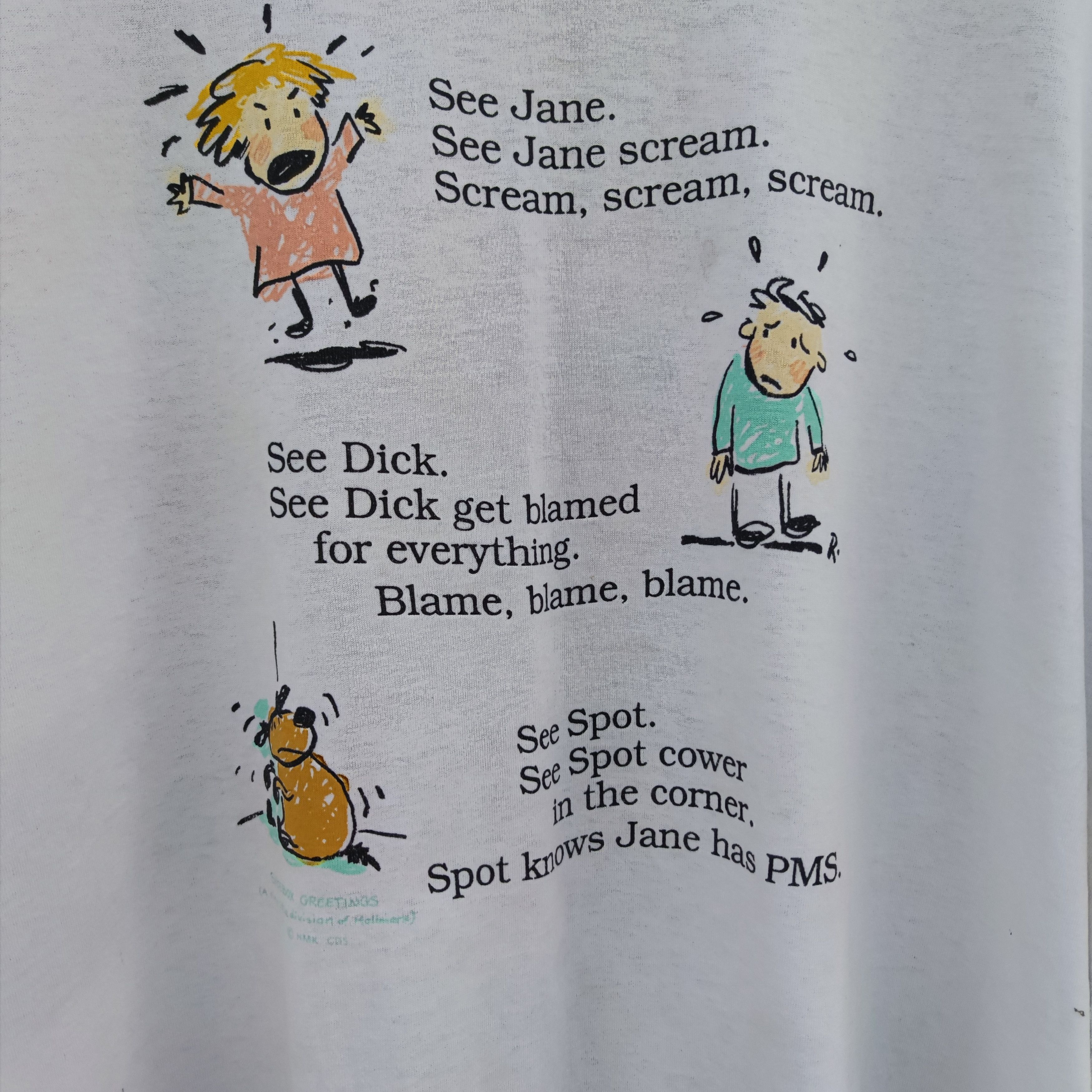 Cartoon Network × Vintage Hallmark Shoebox Greeting Jane PMS Humor Cartoon T Shirt Size US XL / EU 56 / 4 - 5 Thumbnail