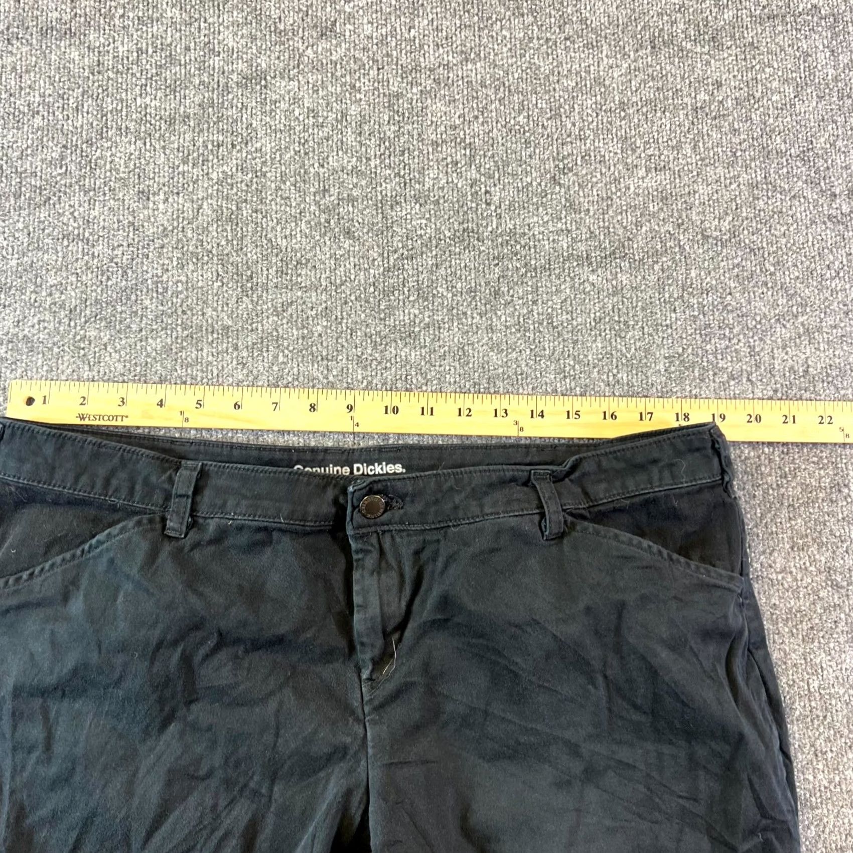 Dickies Dickies Pants Women 16 Petite Black Twill Relaxed Fit Straight Leg Pants Size 38" / US 16 / IT 52 - 3 Thumbnail