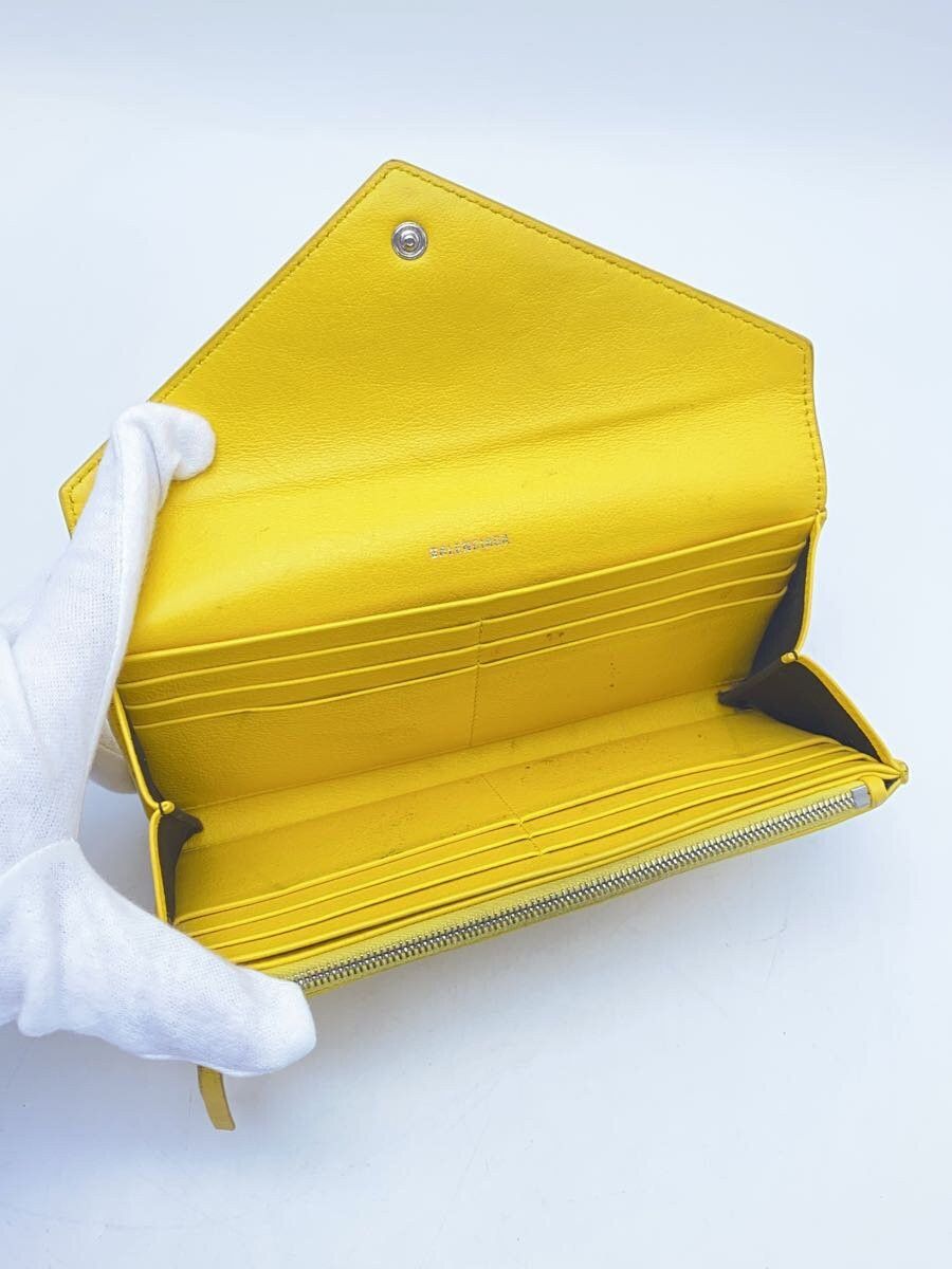 Balenciaga Balenciaga Leather Long Wallet Yellow Size ONE SIZE - 4 Thumbnail