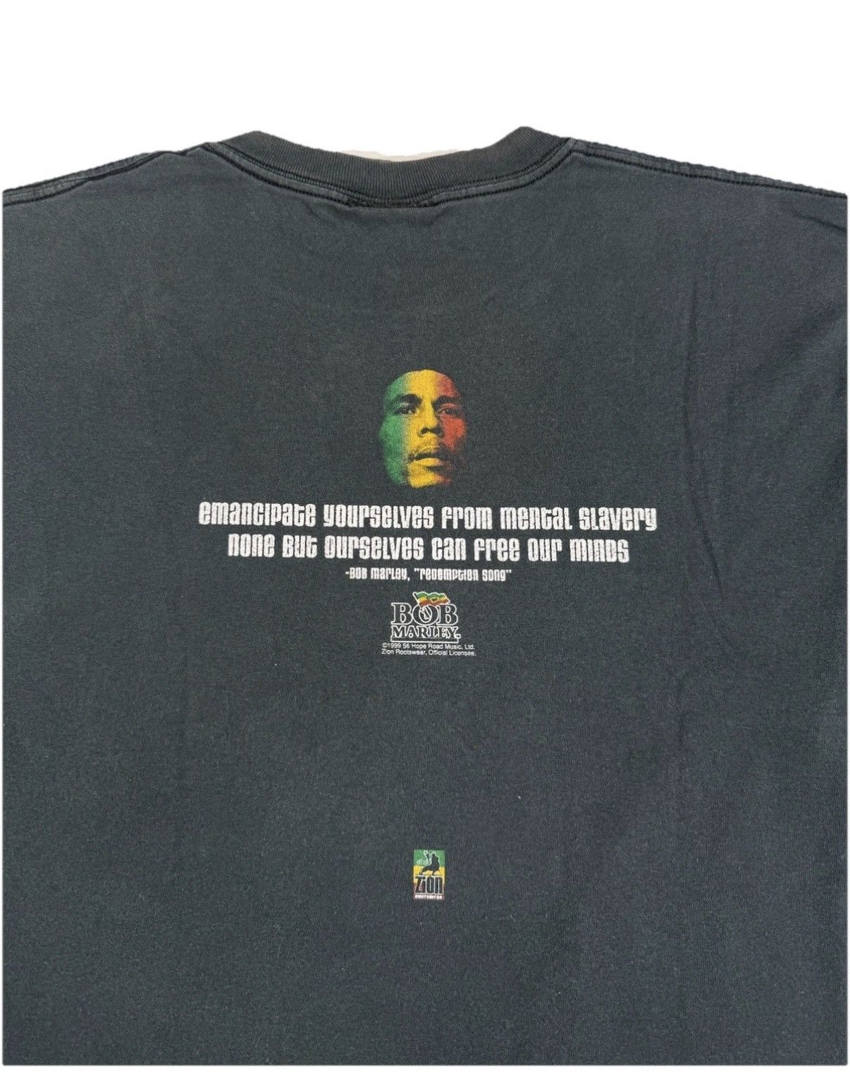 Zion Rootswear Vintage 90s Bob Marley Redemption Song T Shirt XXL 1999 Size US XXL / EU 58 / 5 - 4 Thumbnail