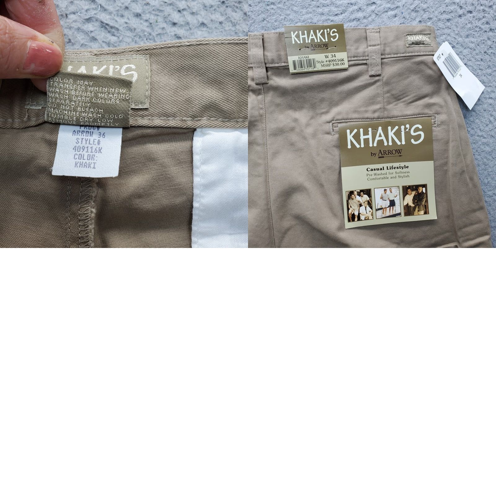 Arrow Arrow Mens Khakis Shorts 34W Brown Classic Chino Casual Comfortable Charcoal Wash Mens Size 34 Brown Khakis Shorts Arrow Size US 34 / EU 50 - 8 Thumbnail