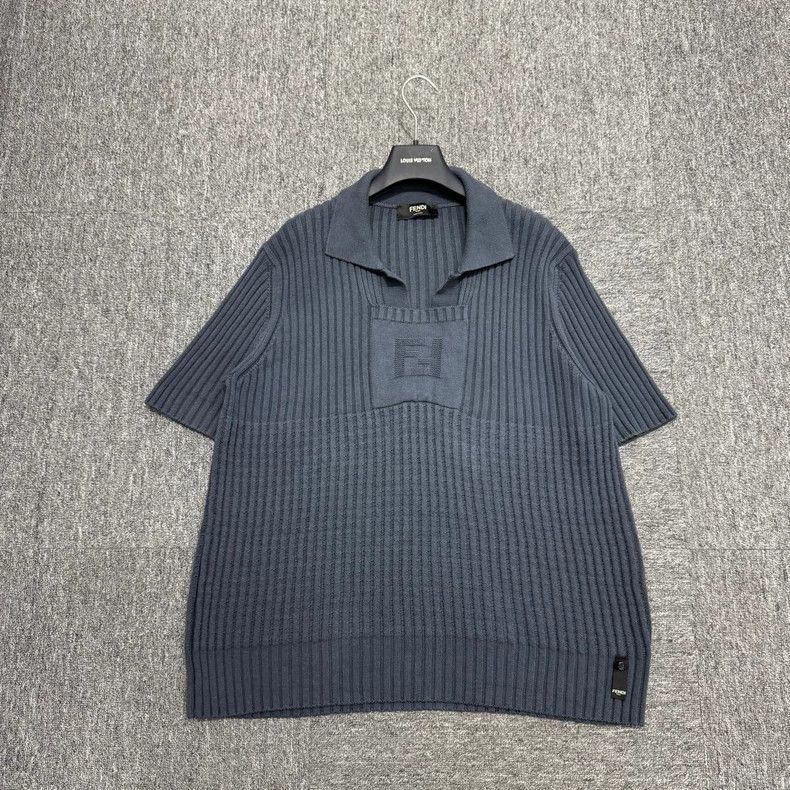 Fendi Fendi Letter Knitted Short Sleeve Sweater Size US L / EU 52-54 / 3 - 2 Thumbnail