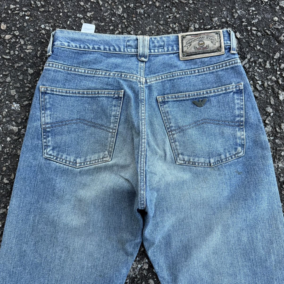Armani Vintage Armani Jeans Button Fly Rusty Faded Denim Jean Size US 31 - 10 Thumbnail