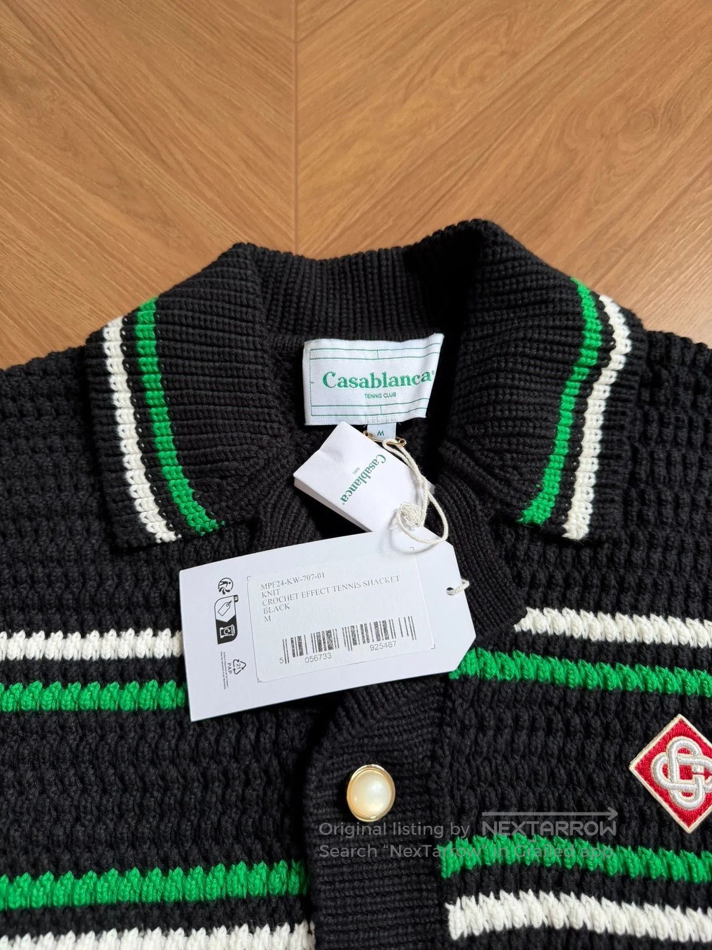 Casablanca CASABLANCA Black Striped Knit Cardigan. Size US M / EU 48-50 / 2 - 3 Thumbnail