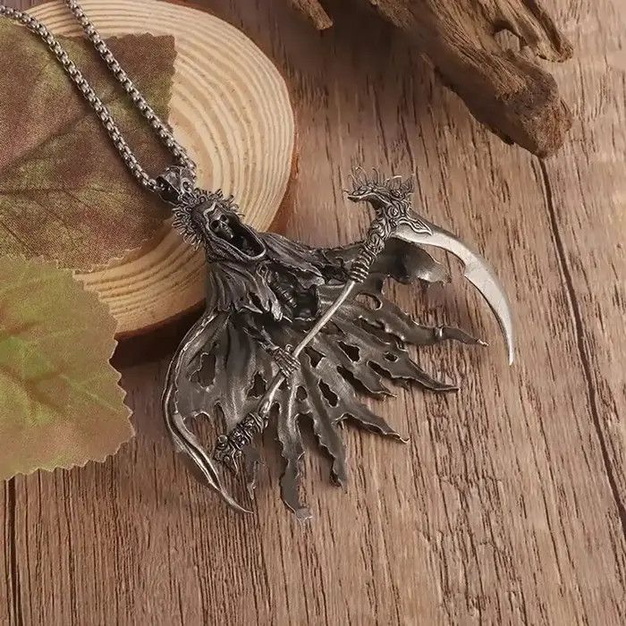 Jewelry Devil Skull Pendant Necklace Size ONE SIZE - 5 Thumbnail