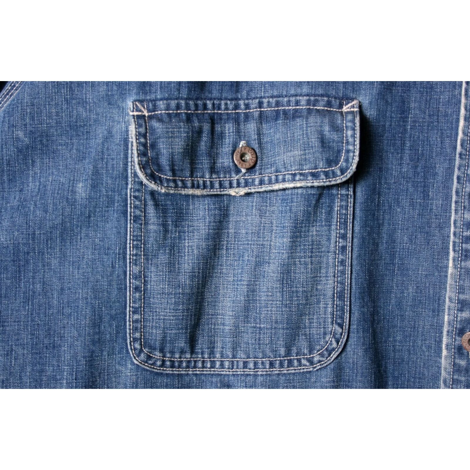 Polo Ralph Lauren VINTAGE Polo Ralph Lauren Blue Chambray Denim Button Front Shirt 4XLT Men Long Sleeve Size 4XLT Size US XXL / EU 58 / 5 - 4 Thumbnail
