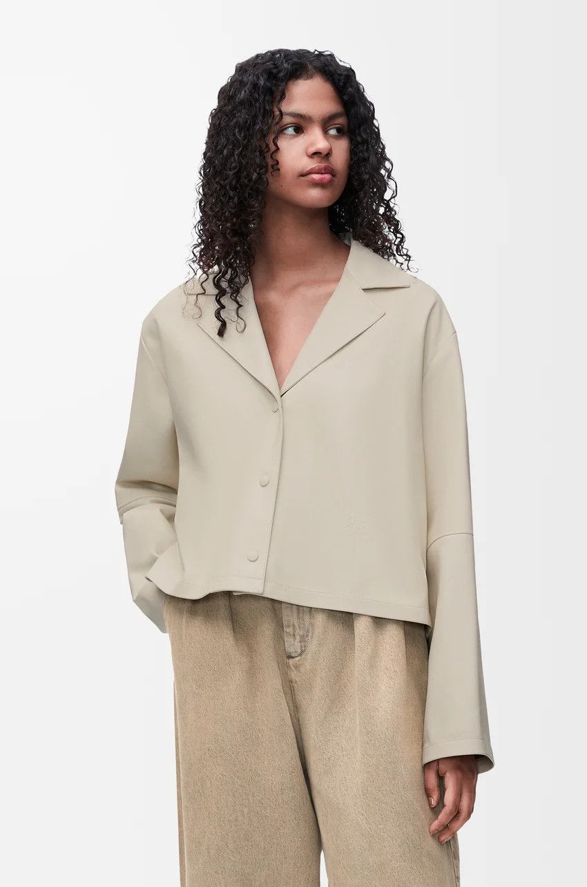 Loewe o1loc1c0525 Pyjama Blouse In Nappa Lambskin in Light Beige Size M / US 6-8 / IT 42-44 - 3 Thumbnail