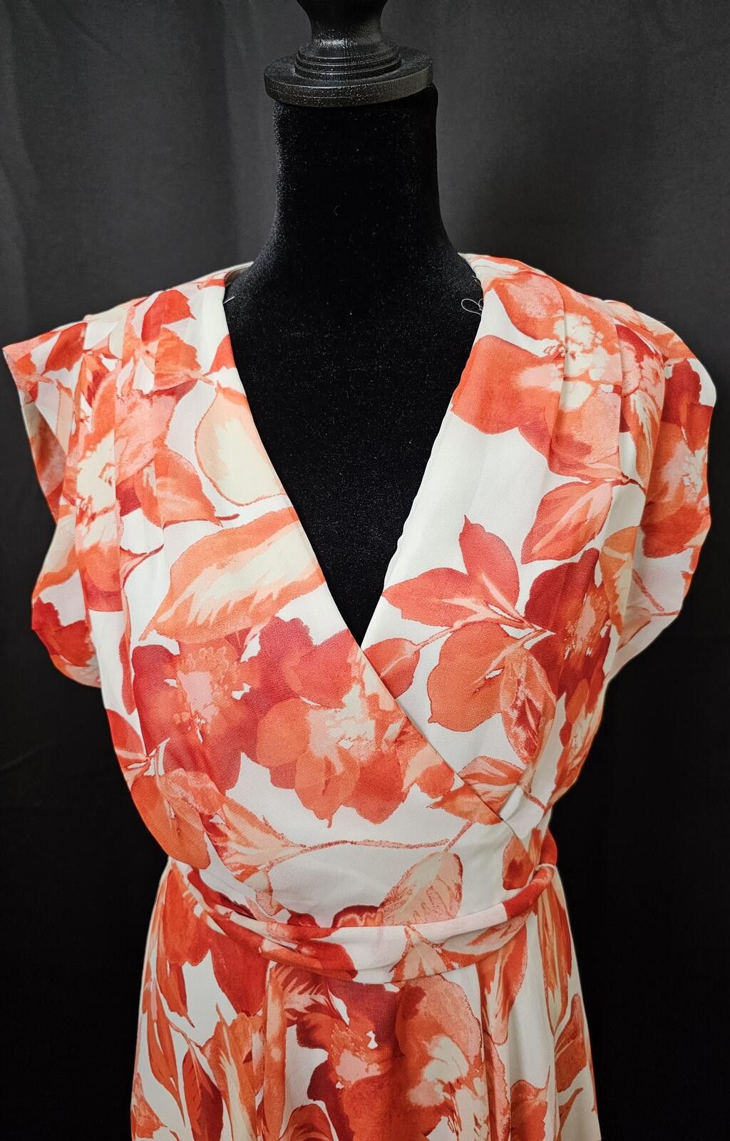Other Eliza J Dress White & Red Womens Size 6 Floral Size M / US 6-8 / IT 42-44 - 1 Thumbnail