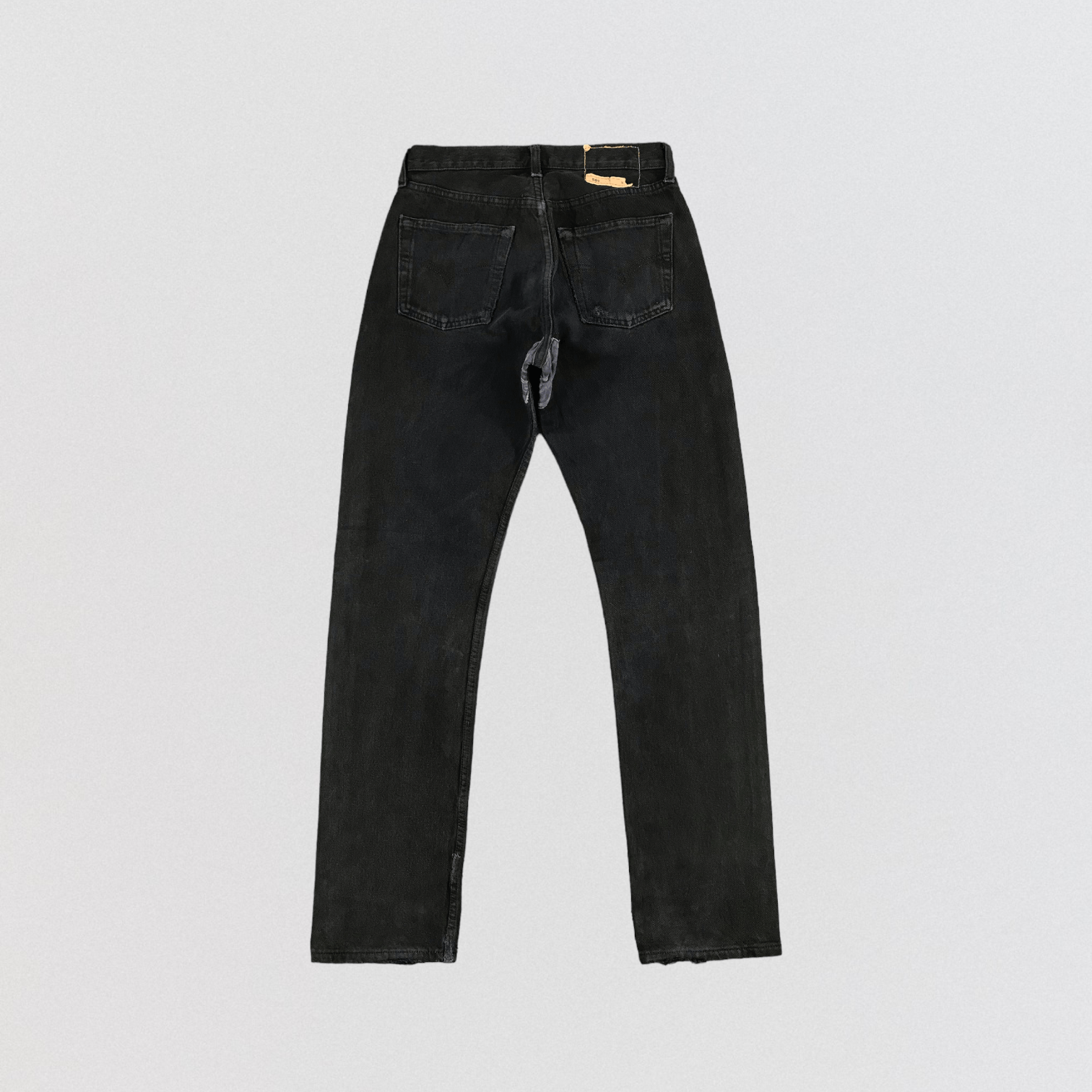Levi's × Vintage Distress Vintage 90s Levis 501 Faded Black Jeans-JM1604 Size US 28 / EU 44 - 2 Thumbnail