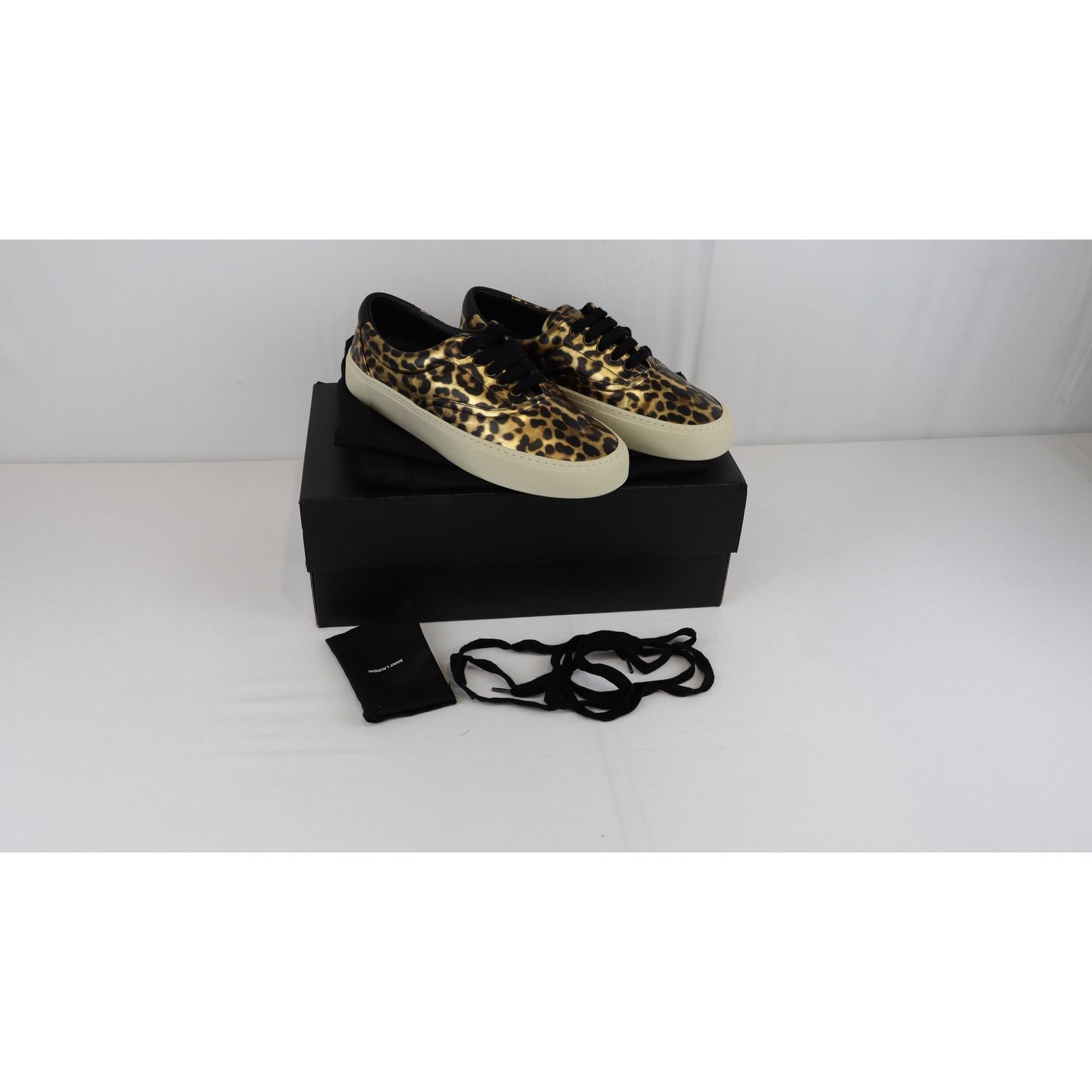 Saint Laurent Paris o1rshd1 New Silky Leo Fix/Moon Plus Shoes in Nero Size US 8 / EU 41 - 8 Thumbnail