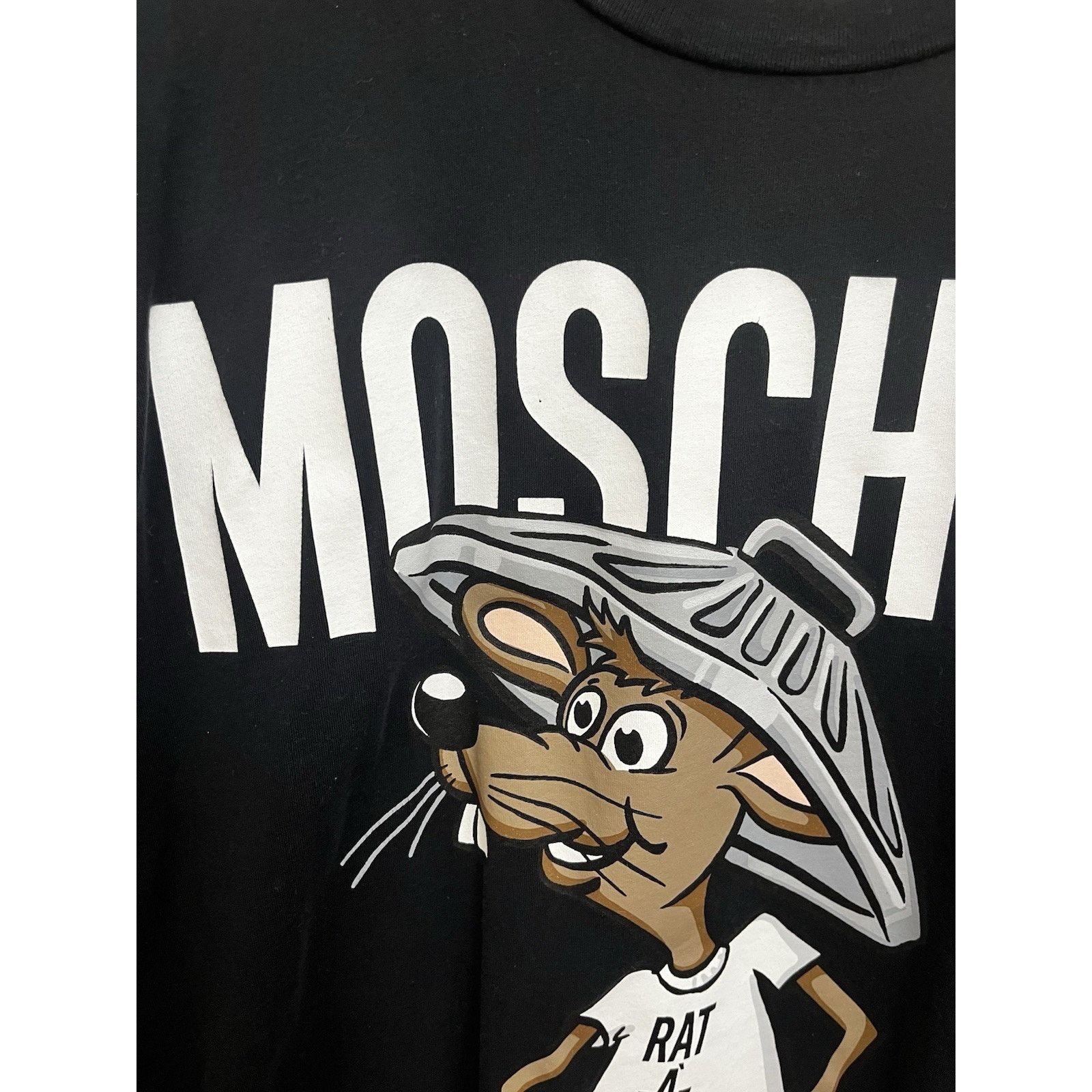 Moschino Authentic Moschino Couture Rat-A-Porter T-Shirt Black Italy Size US XXS / EU 40 - 2 Thumbnail