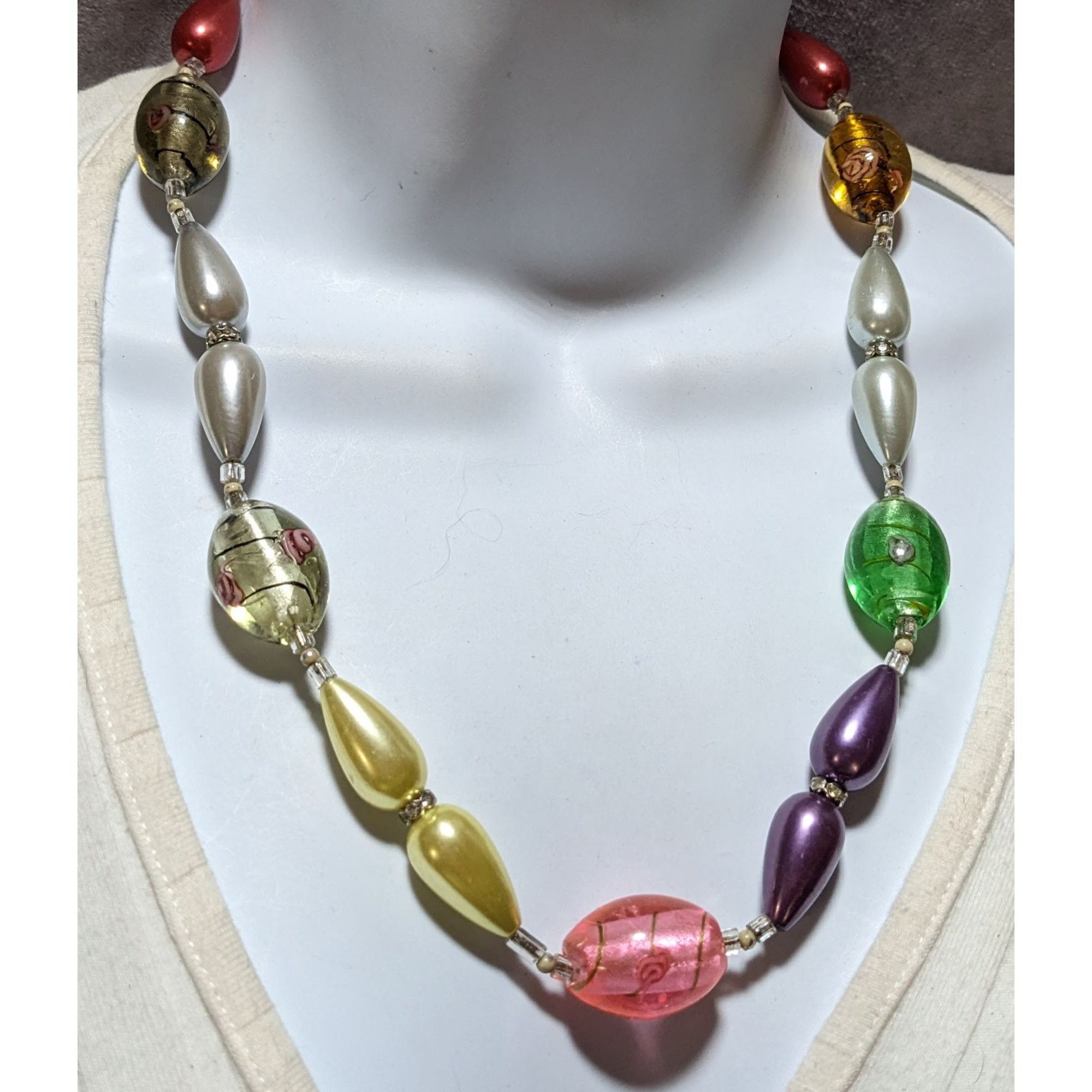 Other Metallic Glass Rainbow Rainbow Necklace Size ONE SIZE - 6 Thumbnail