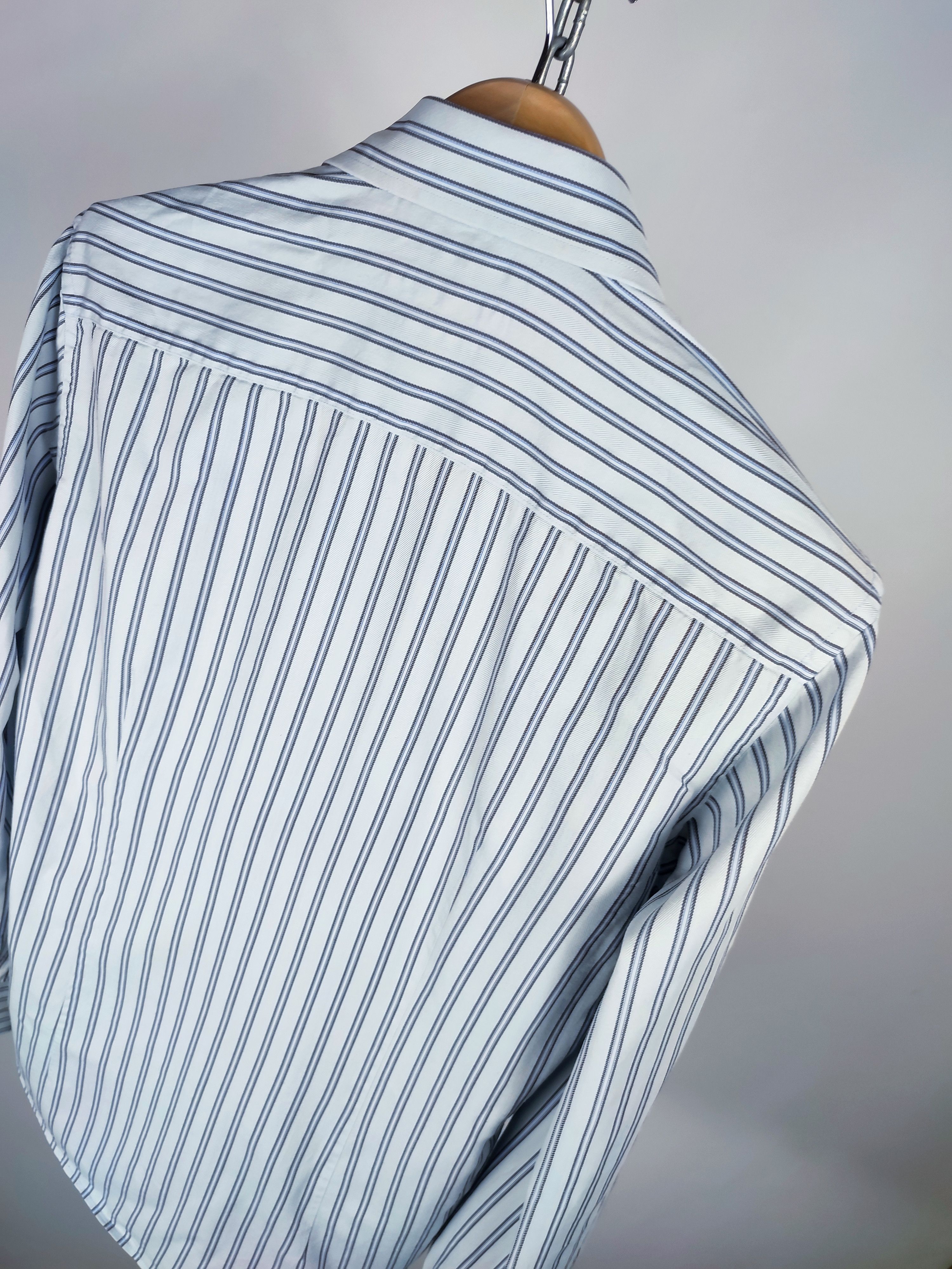 Balenciaga Balenciaga BB logo stripe vintage shirt Size US L / EU 52-54 / 3 - 6 Thumbnail