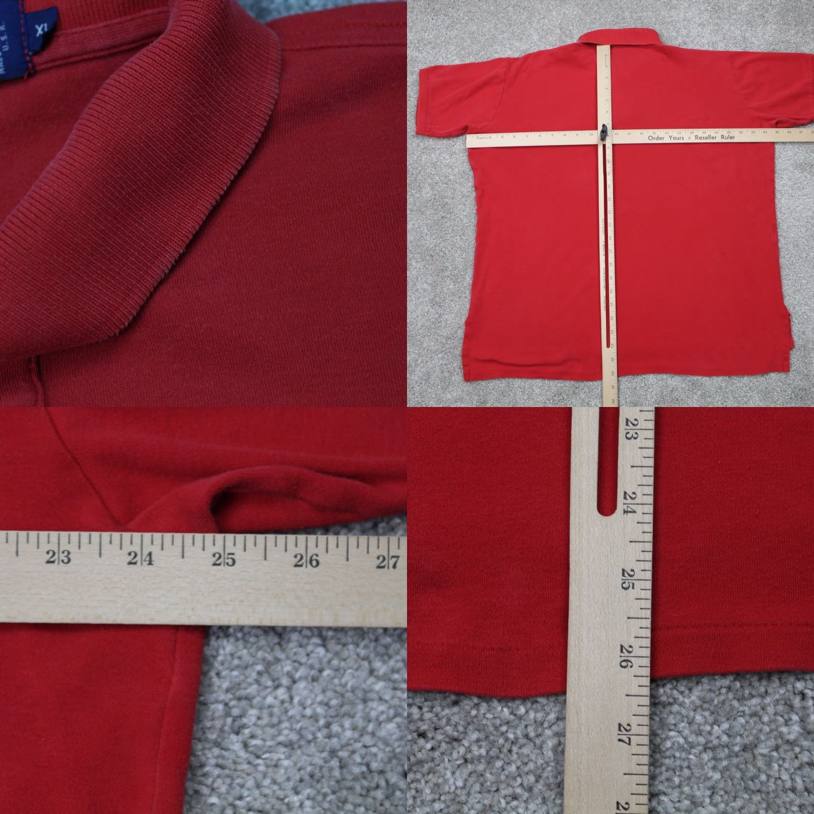 Polo Ralph Lauren Polo Ralph Lauren Polo Shirt Mens XL Red 100% Cotton Short Sleeve Pullover Size US XL / EU 56 / 4 - 8 Thumbnail