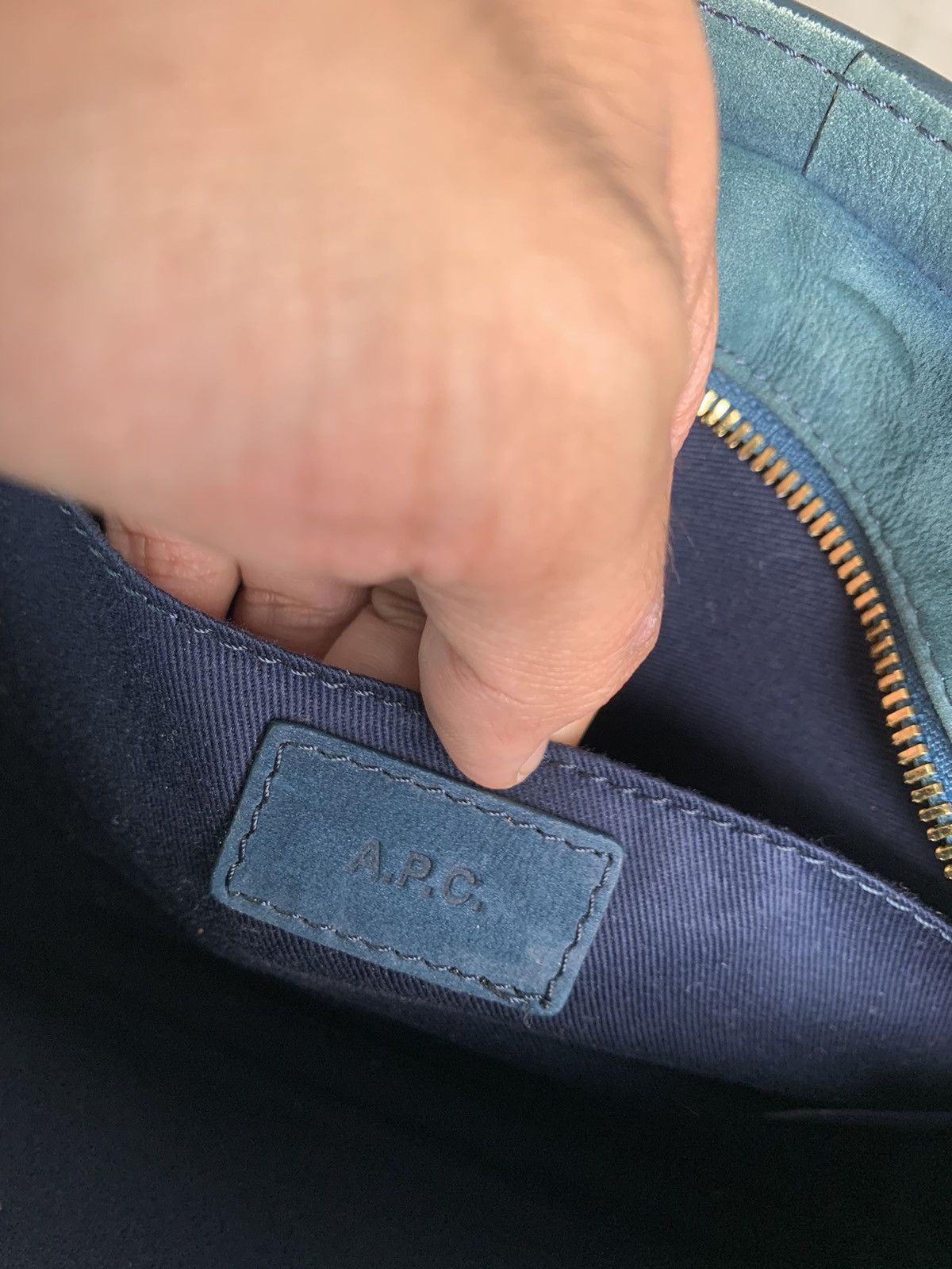 A.P.C. Sac Demi Lune Suede Shoulder Bag Size ONE SIZE - 10 Thumbnail