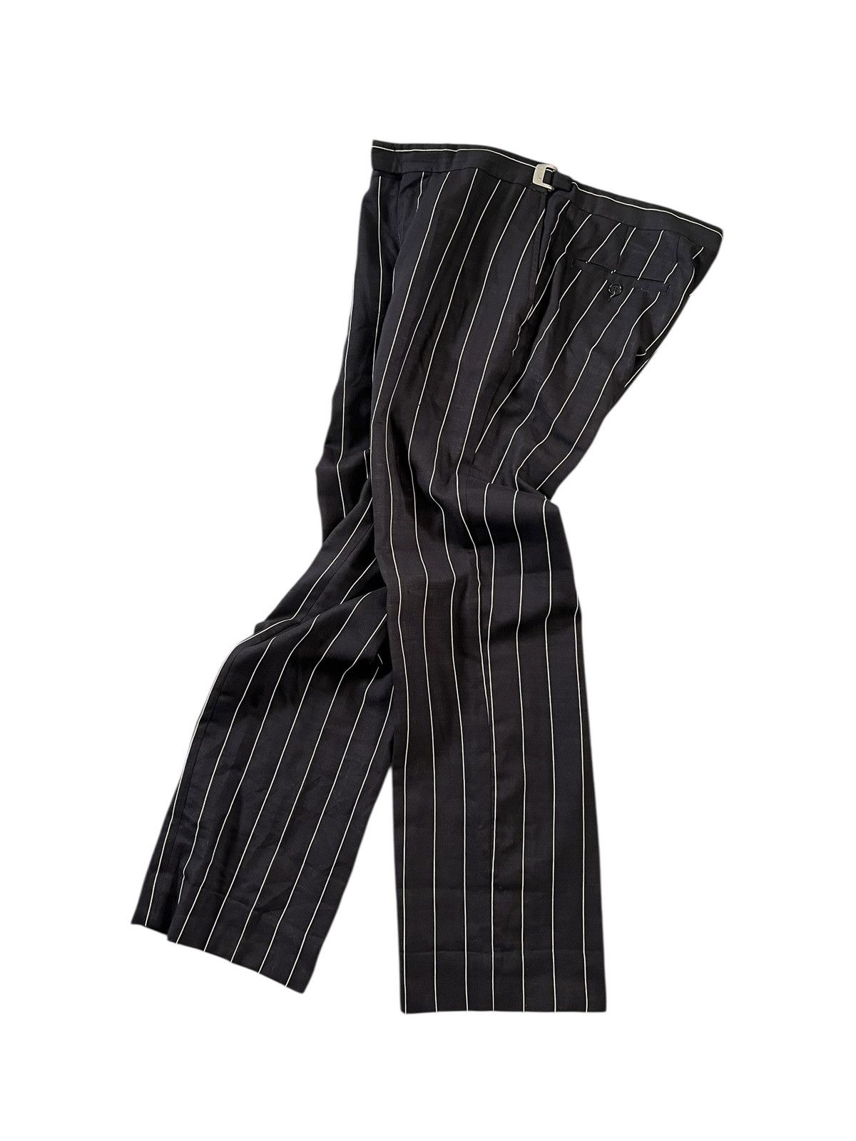 Costume National Costume National Homme Adjustable Waist Stripes Wool Pants Size US 34 / EU 50 - 1 Thumbnail