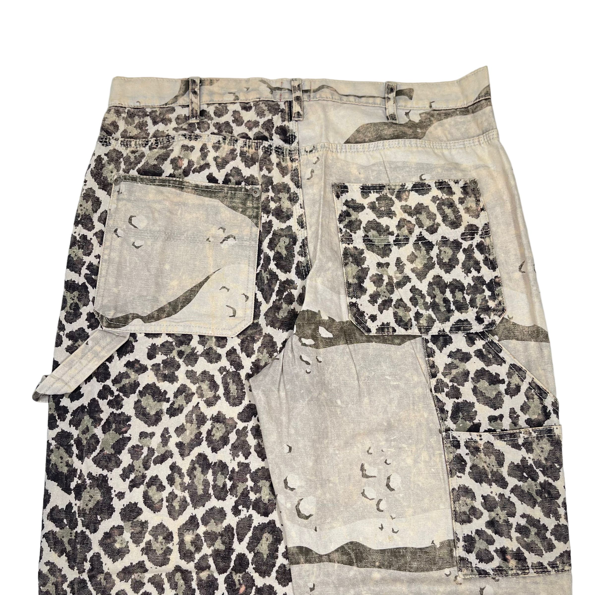 Japanese Brand Leopard Luxury Carpenter Overprint Streetwear Pants Size US 32 / EU 48 - 9 Thumbnail