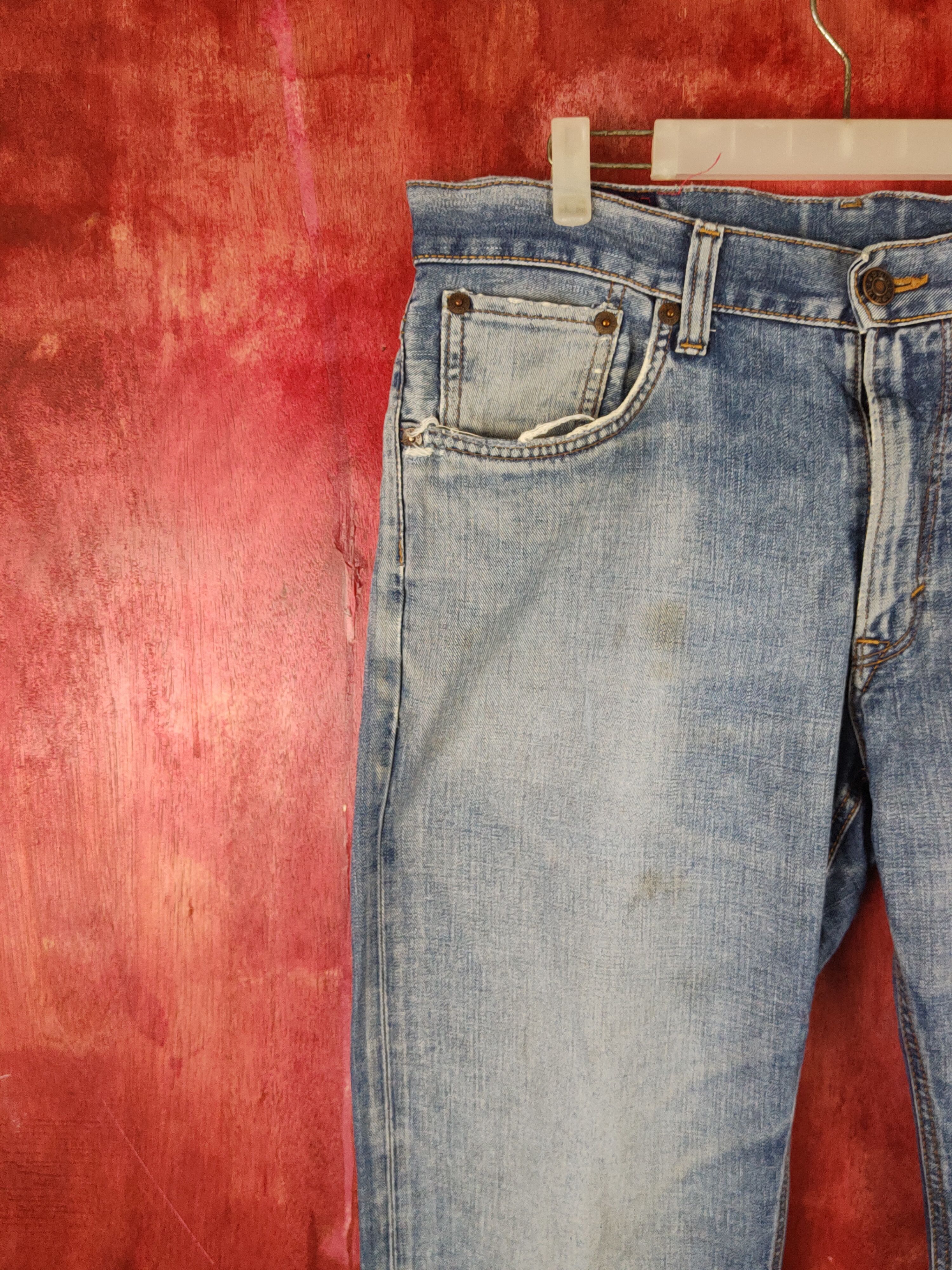 Edwin Edwin Blue Faded Distressed Ripped Jeans #S1662 Size US 36 / EU 52 - 3 Thumbnail