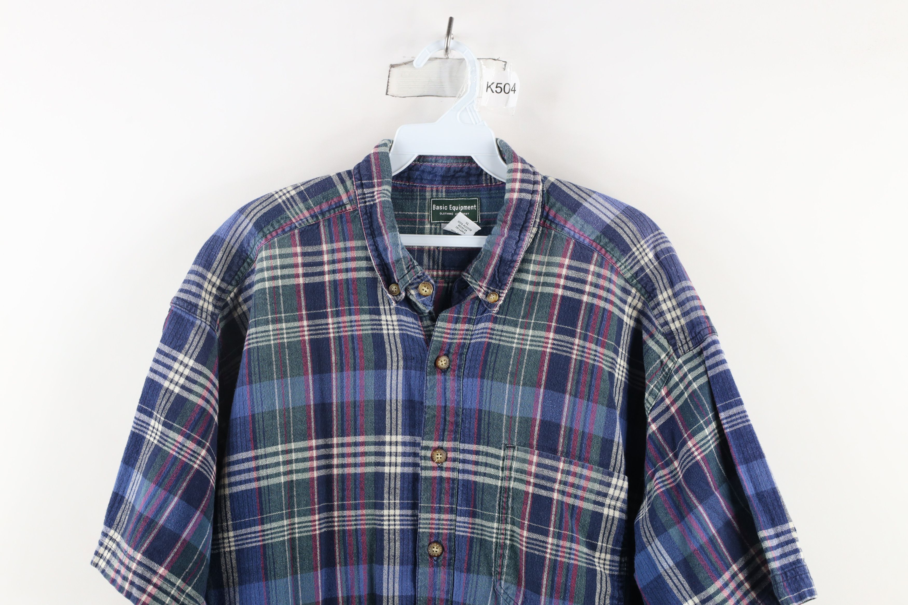 Vintage Vintage 90s Streetwear Weave Short Sleeve Button Down Shirt Size US XL / EU 56 / 4 - 2 Thumbnail