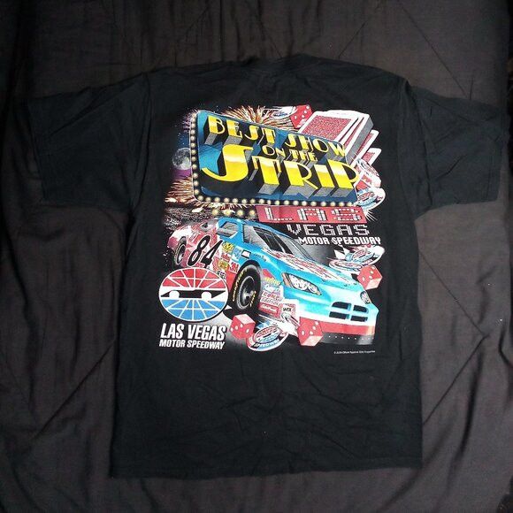 Fruit Of The Loom Vintage Las Vegas Speedway Racing Buffet NASCAR T-Shirt Size US XL / EU 56 / 4 - 5 Thumbnail