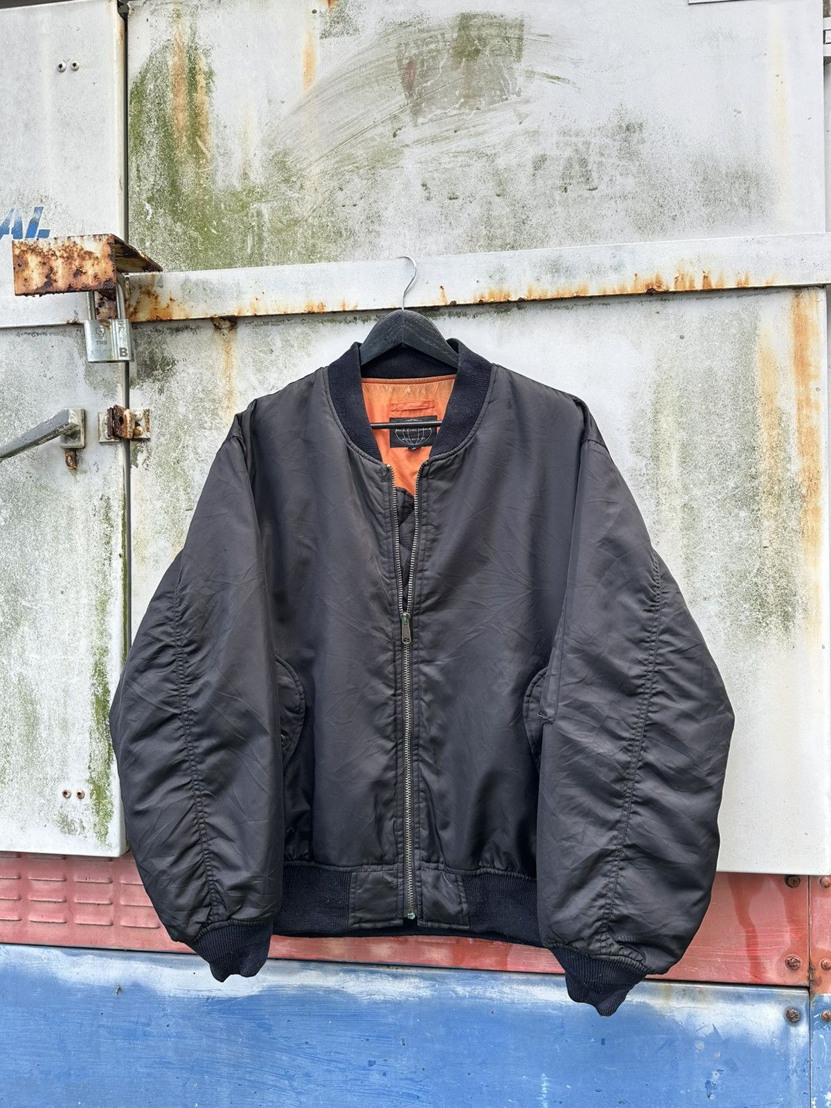 Vintage 🪖Vintage MA-1 Man Intermediate Oversized Bomber Jacket Size US XXL / EU 58 / 5 - 1 Thumbnail