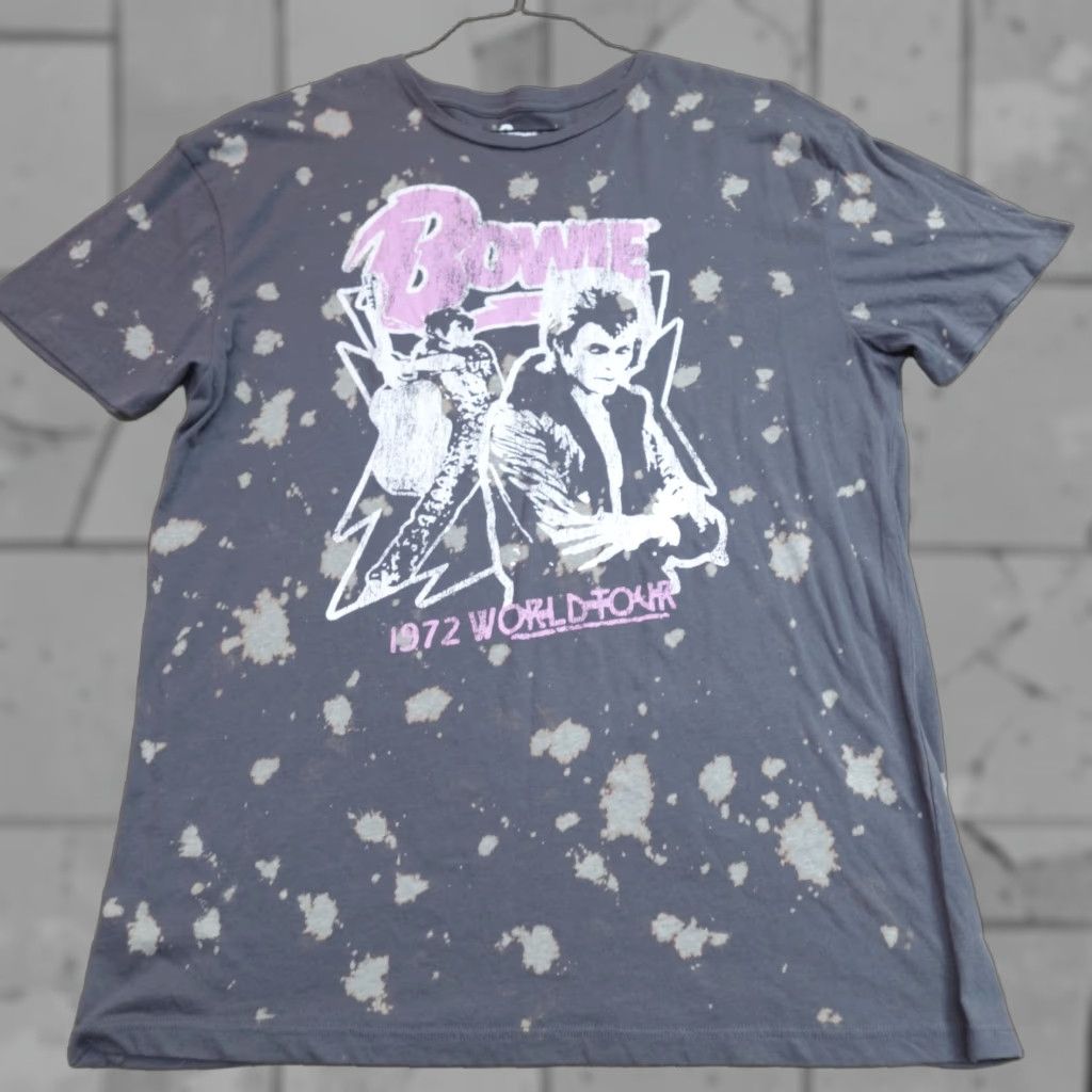 Vintage David Bowie Womens Shirt Medium Blue Gray Retro 1972 Tour Official Oversized Shirt Womens M Blue Gray 1972 Tour Bowie Black? Size M / US 6-8 / IT 42-44 - 1 Thumbnail