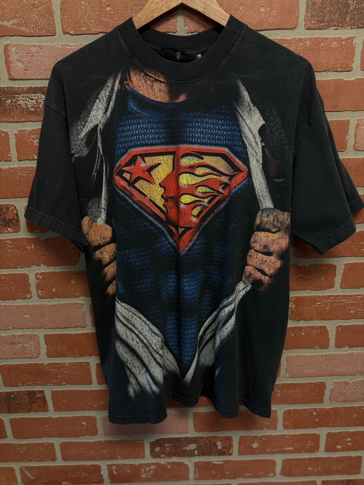 HELLSTAR Hellstar Black SuperMan Logo Tee Shirt 100% Authentic Size S Size US S / EU 44-46 / 1 - 1 Thumbnail