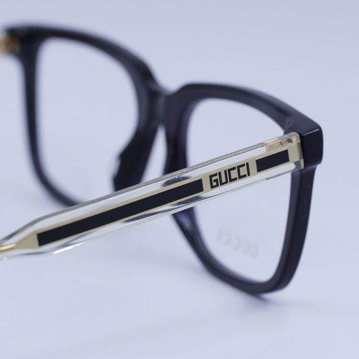 Gucci Gucci GG0560O 005 Eyeglasses Black 55mm Square Frame Size ONE SIZE - 4 Thumbnail