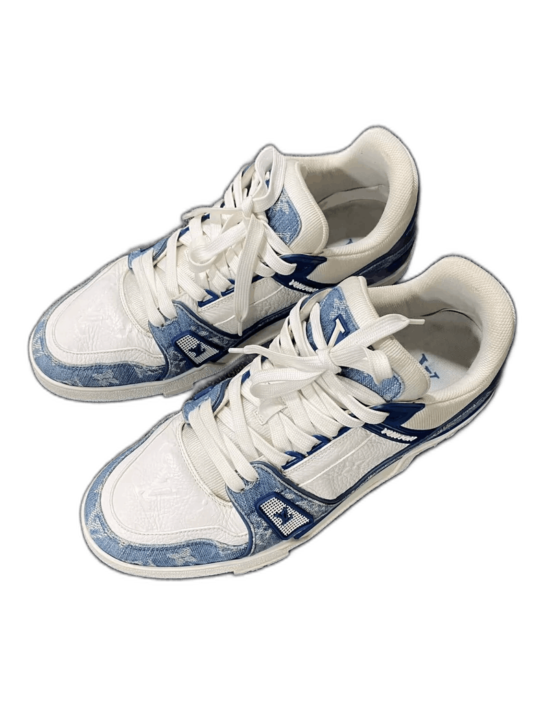 Louis Vuitton louis vuitton blue white trainer shoes Size US 15 / EU 48 - 1 Thumbnail