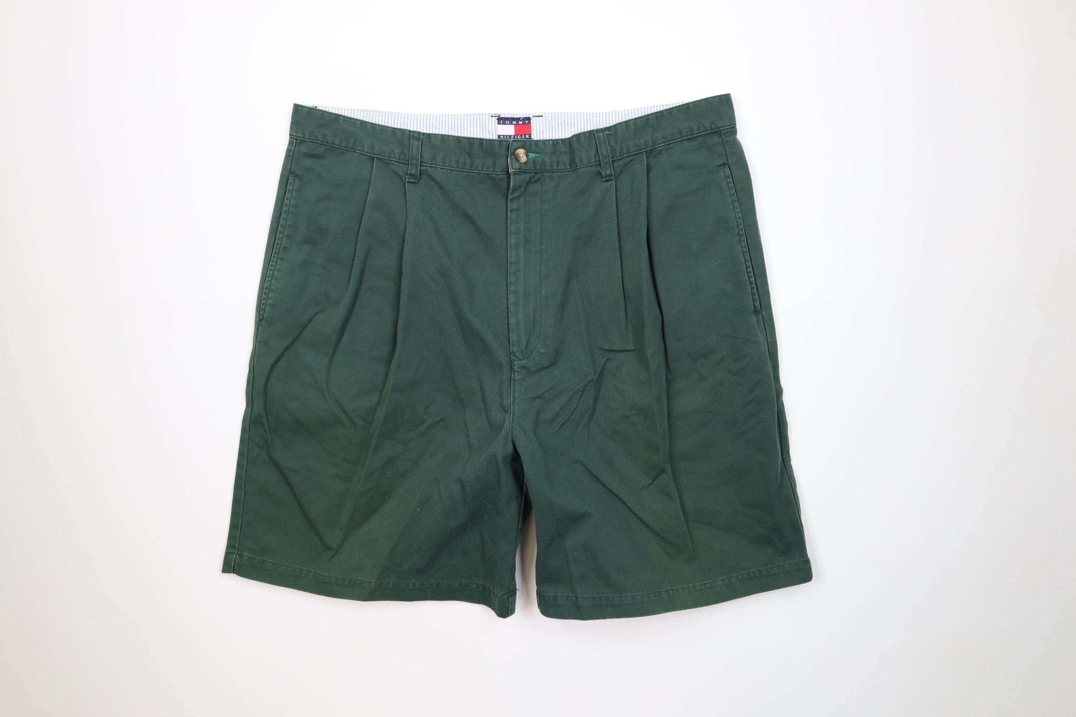 Tommy Hilfiger Vintage 90s Tommy Hilfiger Golf Chino Shorts Green Cotton Size US 40 / EU 56 - 1 Thumbnail