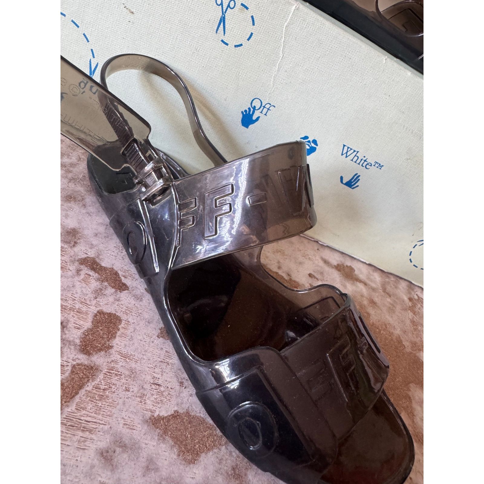 Off-White Off White Jelly Zip Tie Slingback Flat Sandal w Box Size 5 Size US 5 / IT 35 - 5 Thumbnail