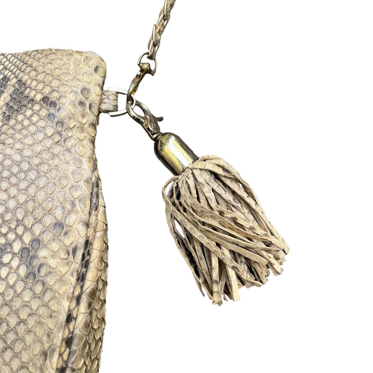 Handmade × If Six Was Nine × Vintage Chain Handbag Snake Skin Python Vintage Shoulder Bag Size ONE SIZE - 3 Thumbnail