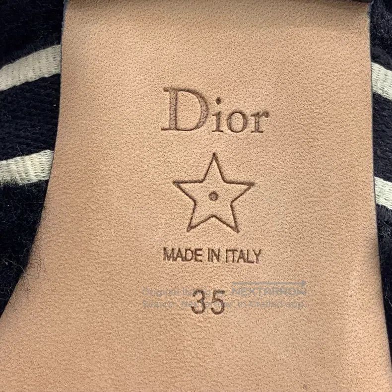 Dior Dior 22 Chez Moi Black Wool Casual Flat Plush Slippers Size US 4.5 / IT 34.5 - 6 Thumbnail