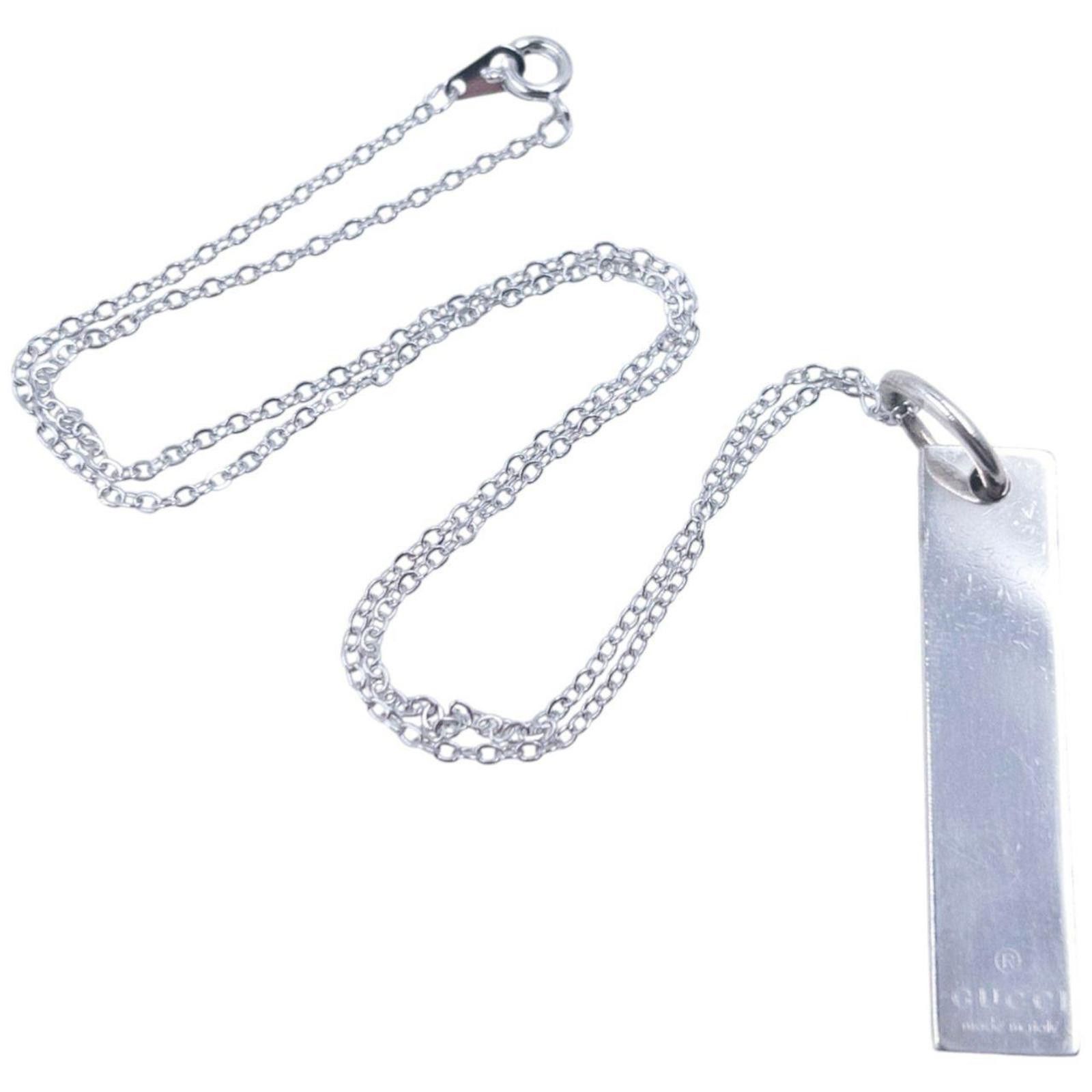 Gucci Vintage 2000s Gucci Silver Pendent Necklace Size ONE SIZE - 1 Thumbnail
